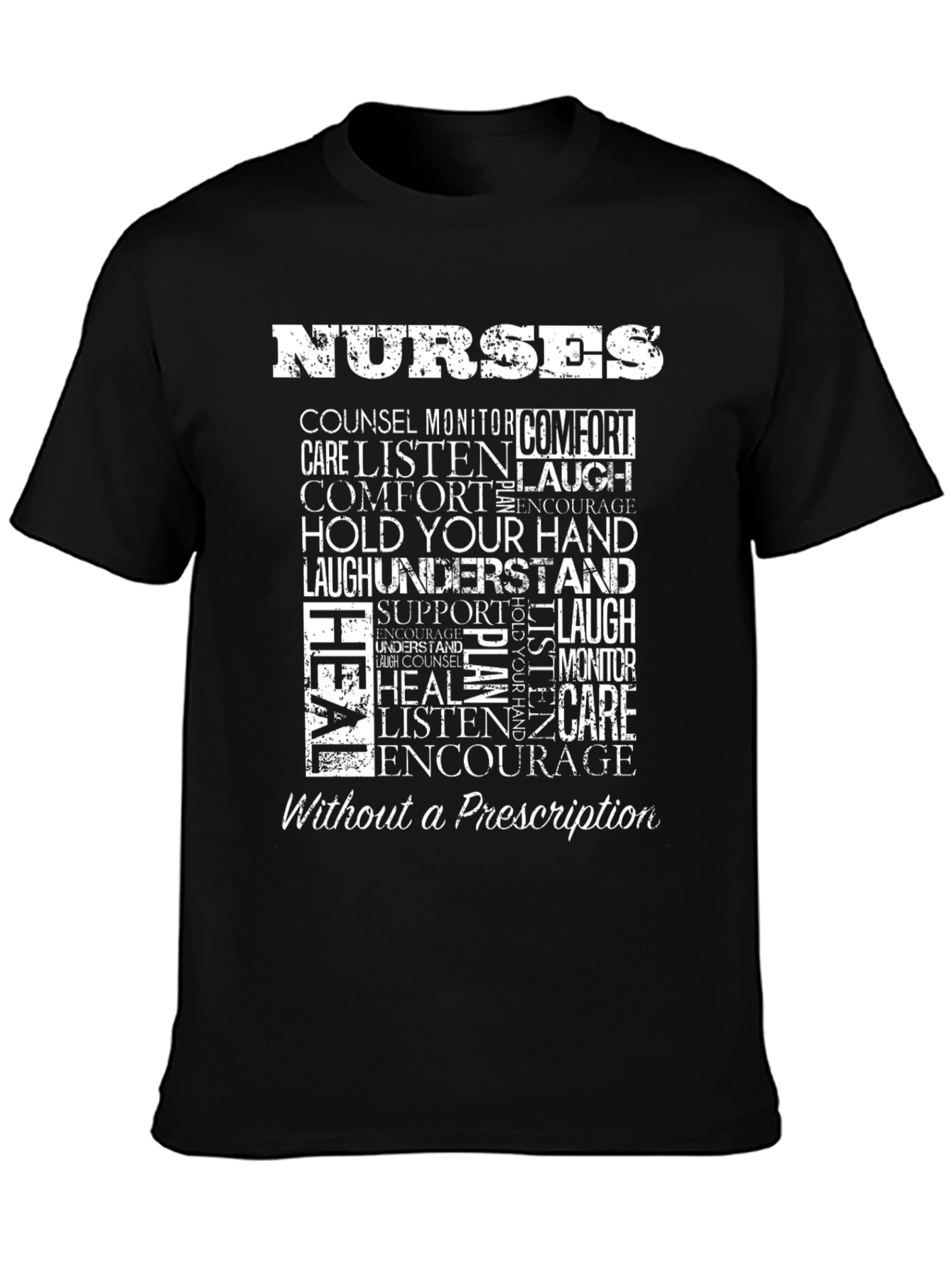 Nurses Word Art Graphic T-Shirt