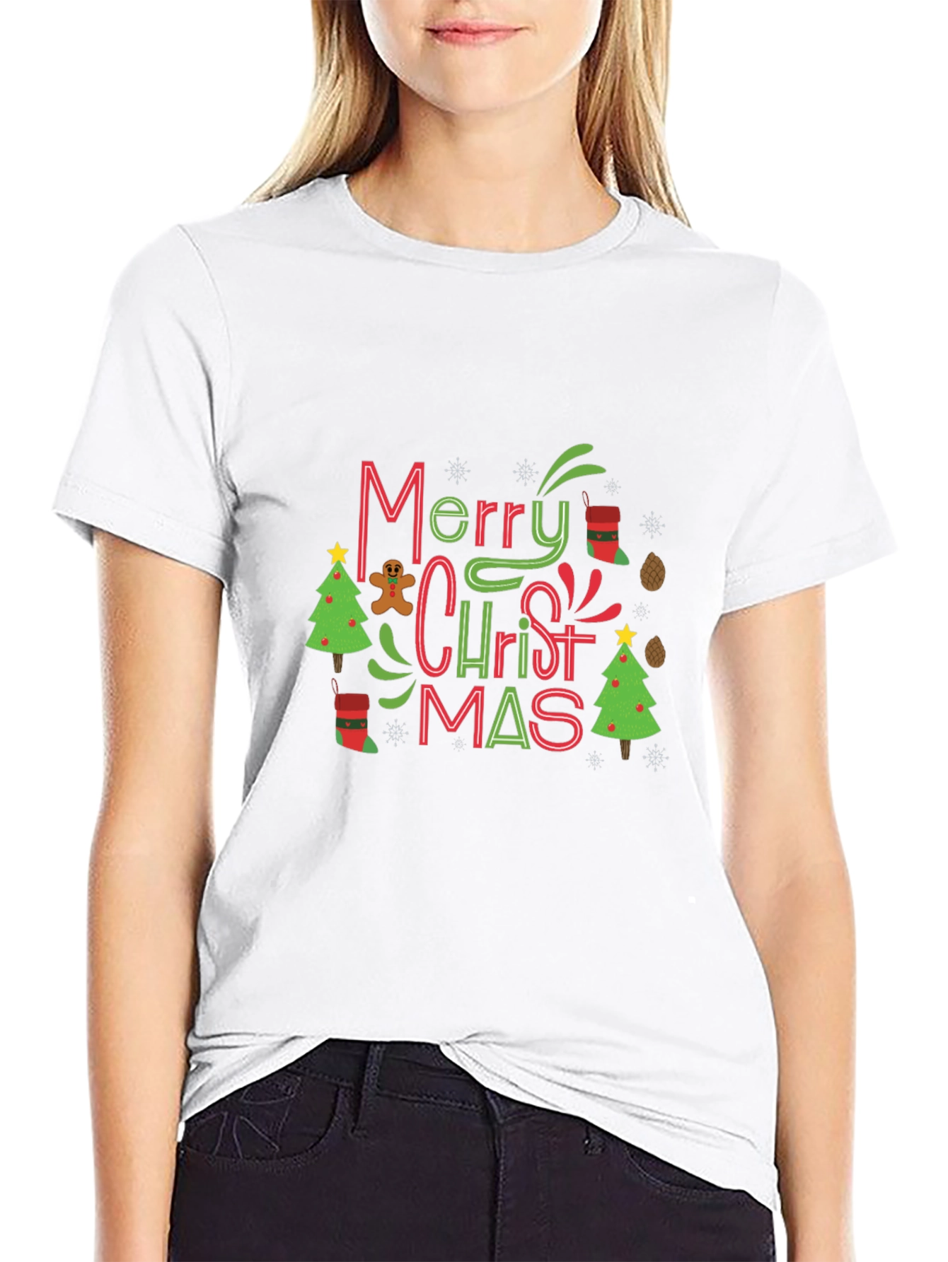 Festive Merry Christmas Graphic Tee