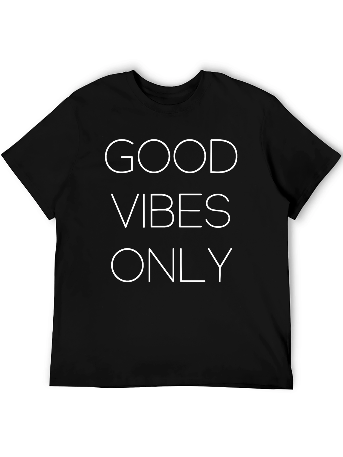 Good Vibes Only Black Graphic T-Shirt