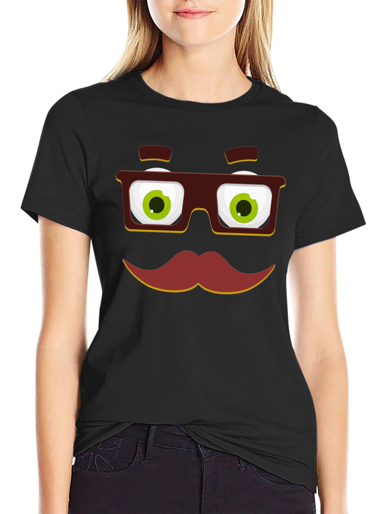 Funny Cartoon Face Graphic Tee