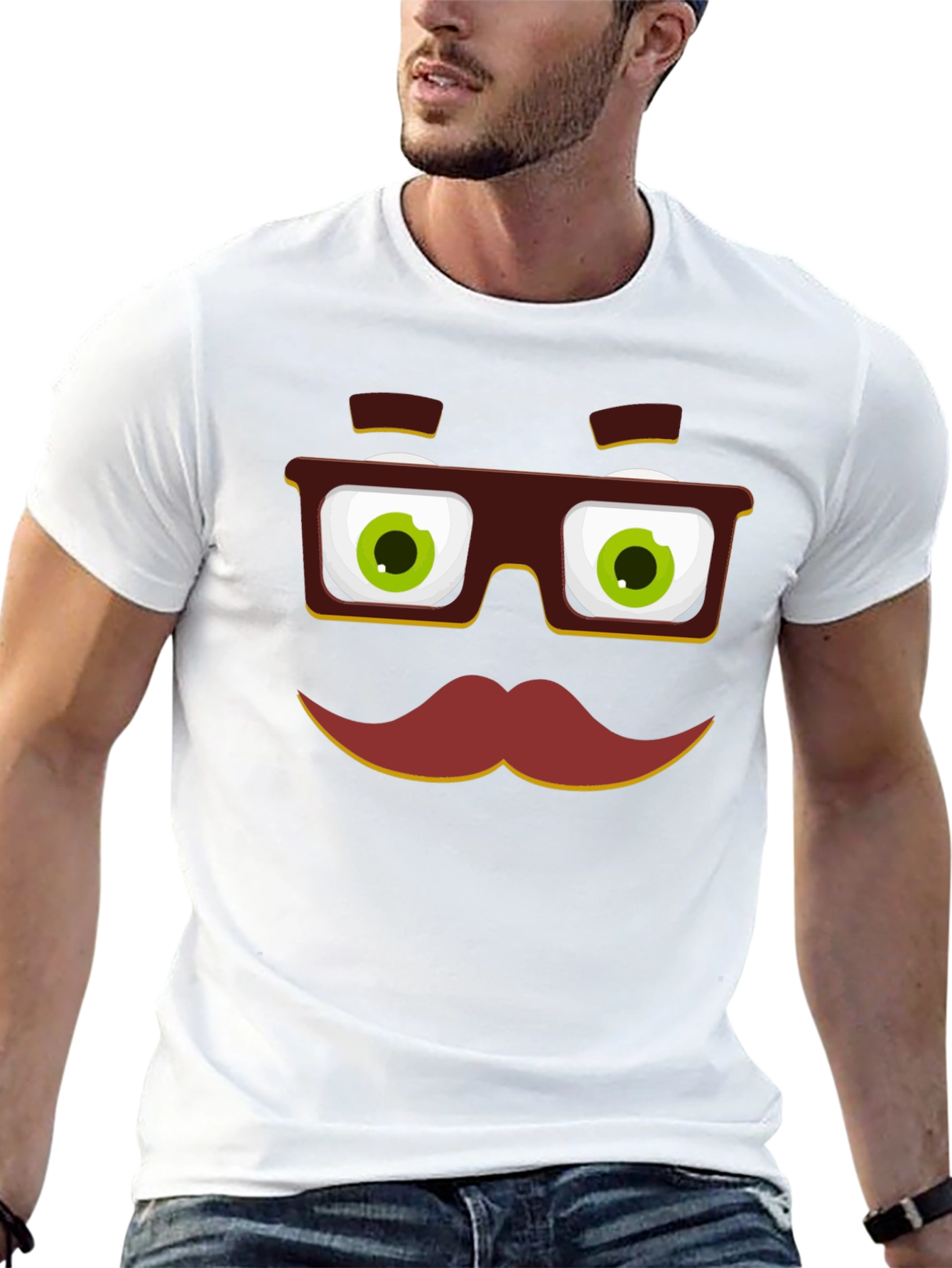 Funny Cartoon Face Graphic Tee