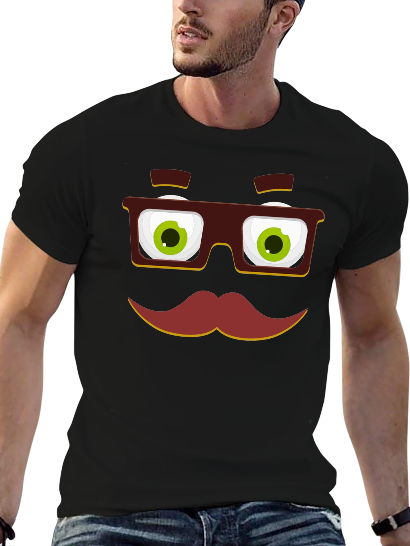 Funny Cartoon Face Graphic Tee