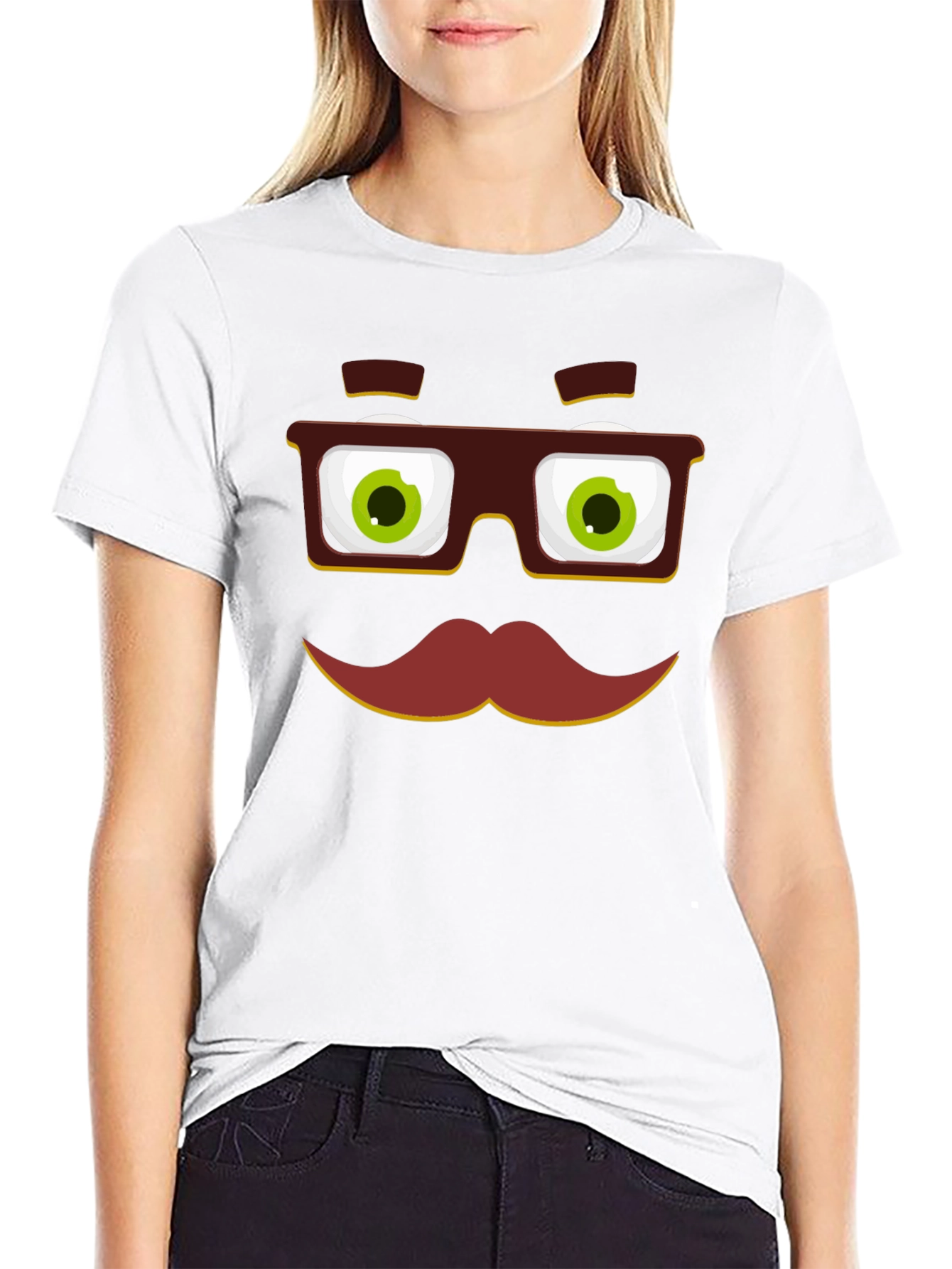 Funny Cartoon Face Graphic Tee