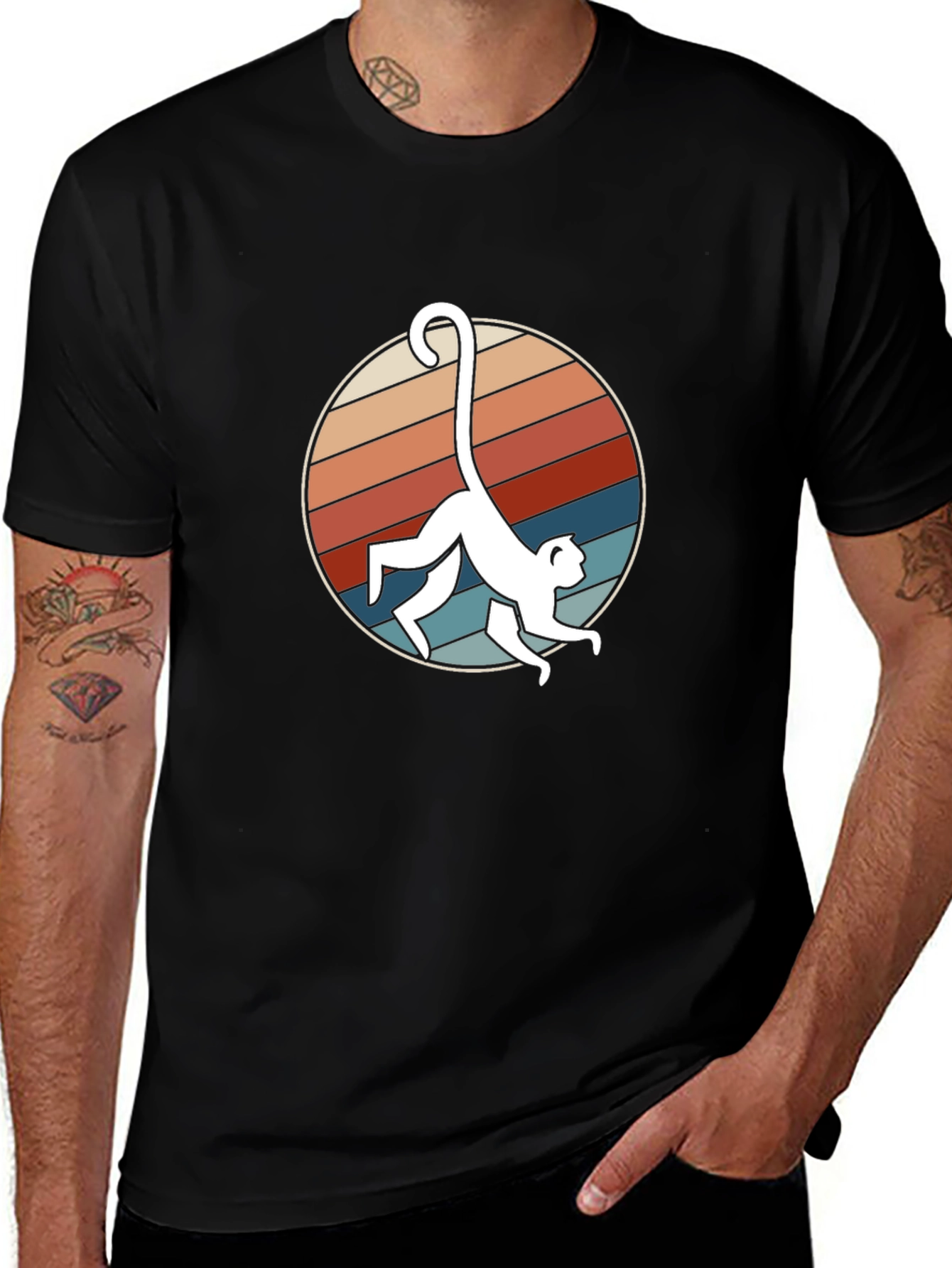 Retro Monkey T-Shirt - Funky Animal Graphic Tee