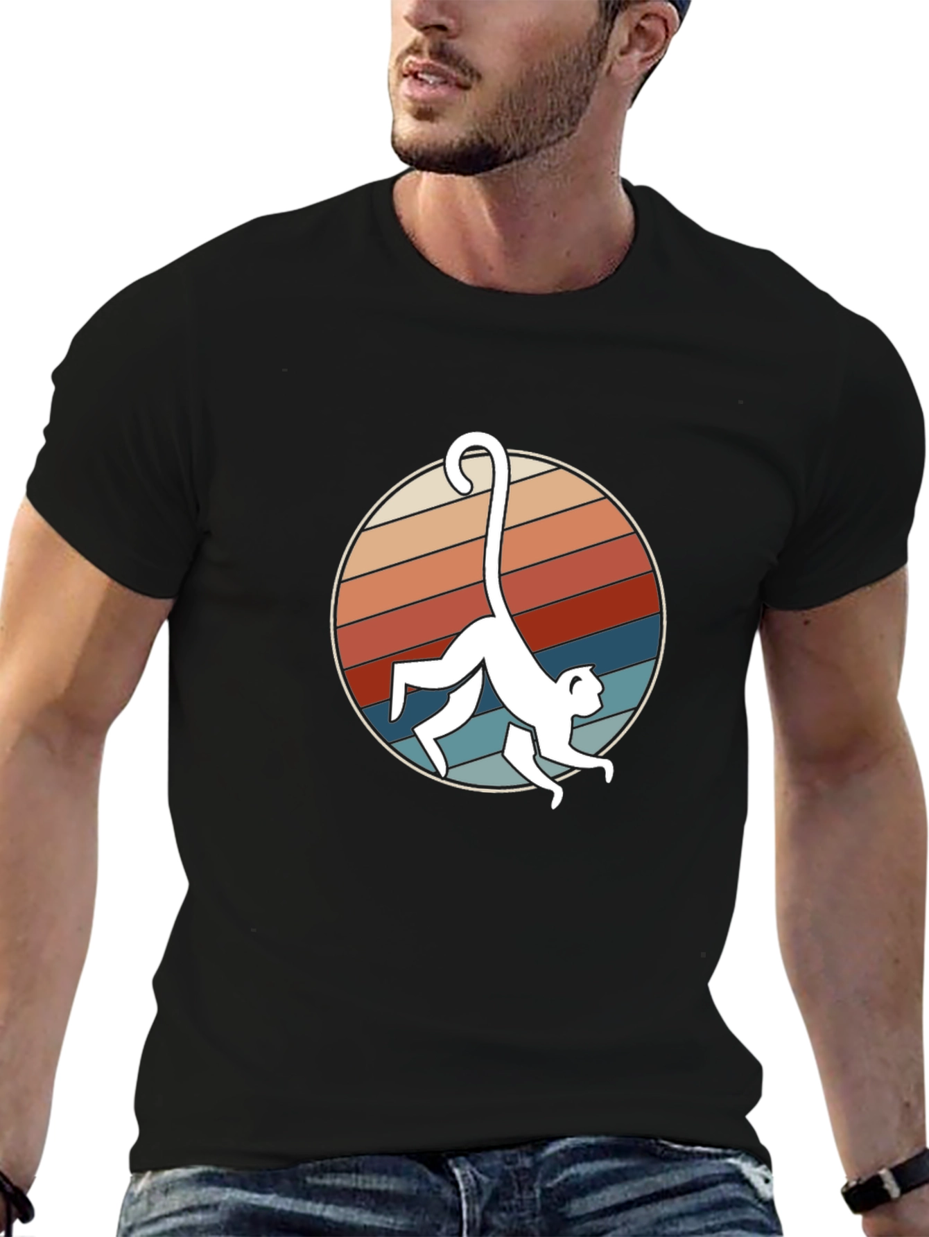 Retro Monkey T-Shirt - Funky Animal Graphic Tee