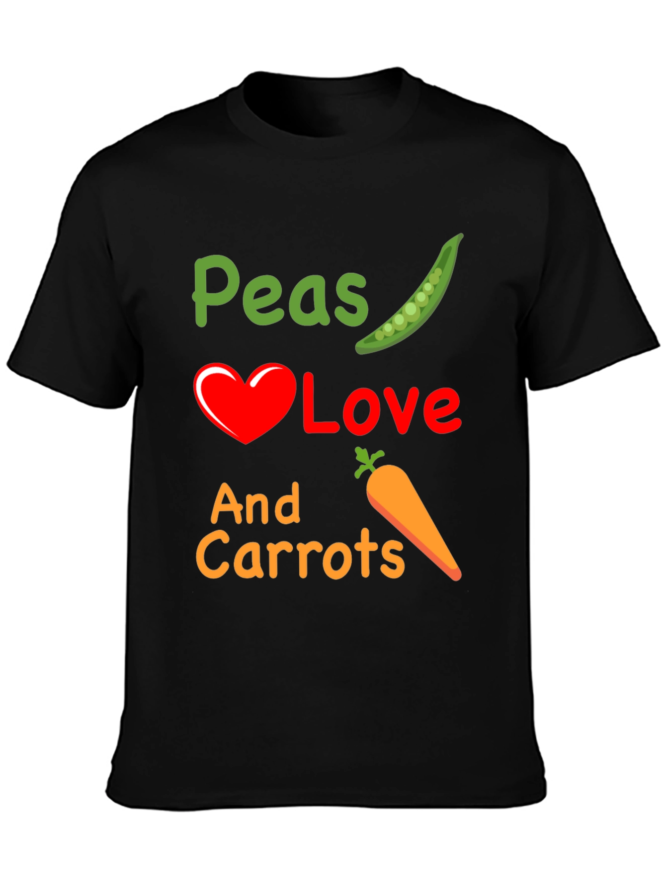 Peas Love And Carrots Graphic T-Shirt