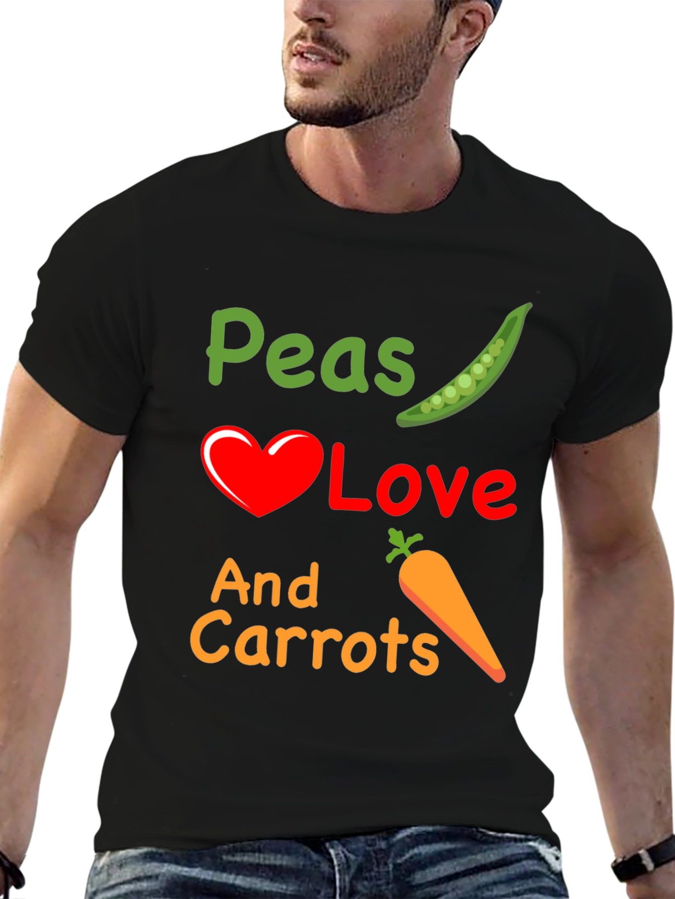 Peas Love And Carrots Graphic T-Shirt