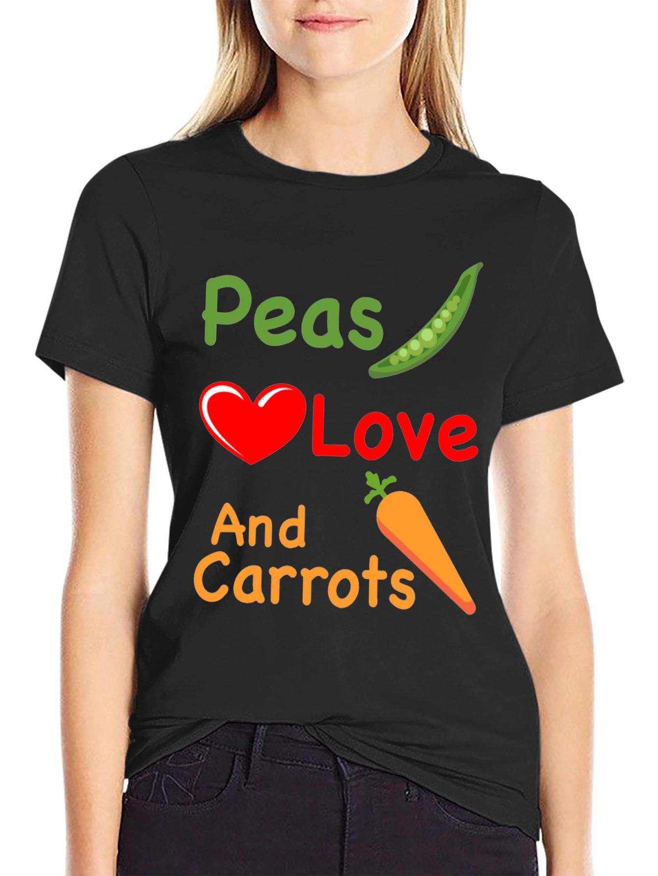 Peas Love And Carrots Graphic T-Shirt