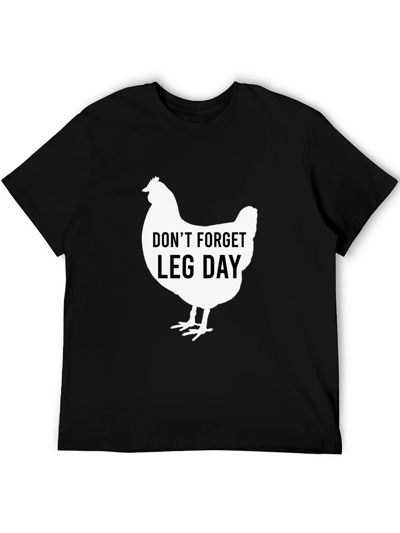 Funny Leg Day Chicken Graphic T-Shirt