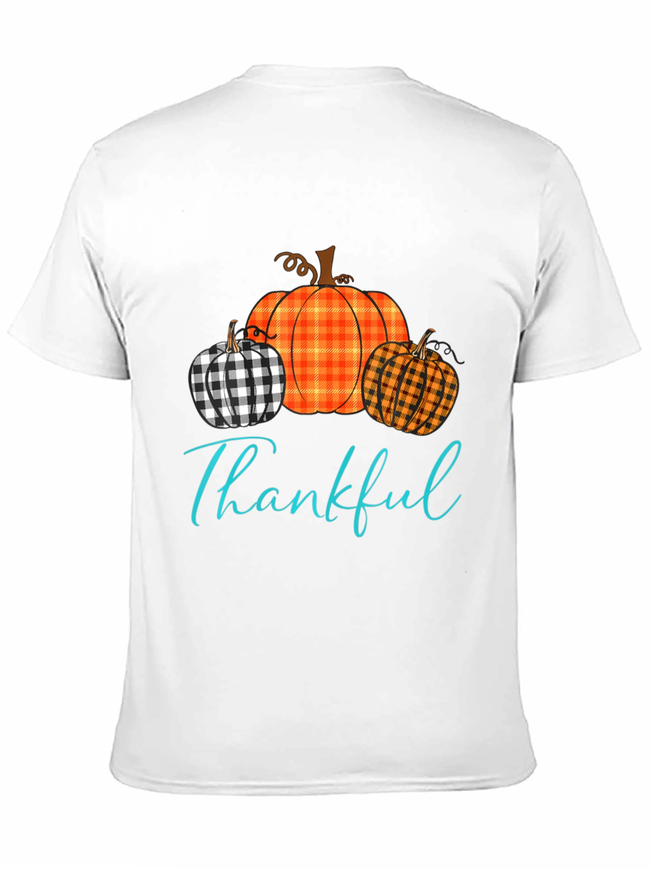 Thankful Pumpkin Plaid T-Shirt