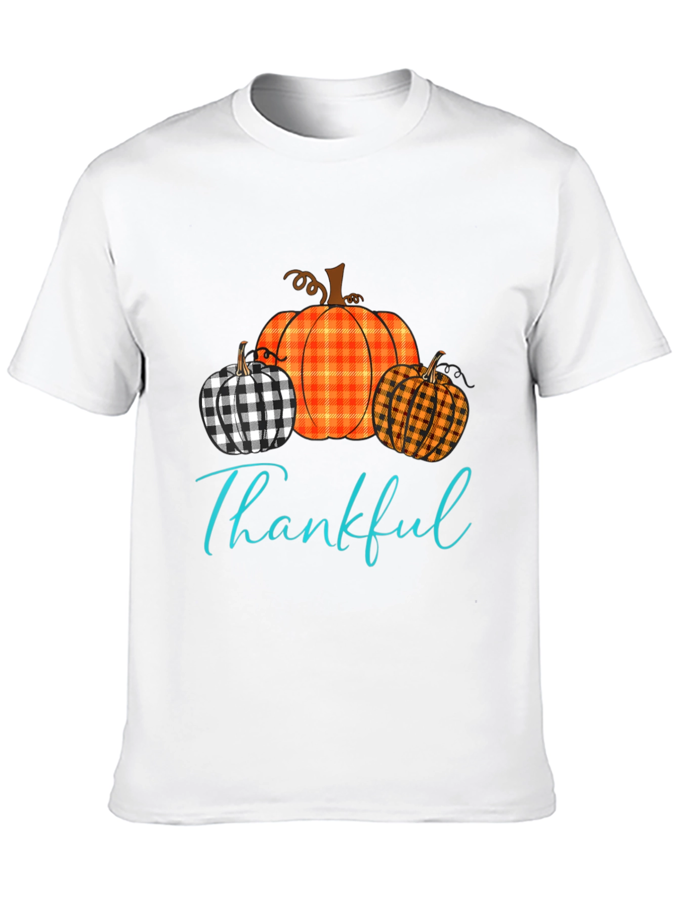 Thankful Pumpkin Plaid T-Shirt