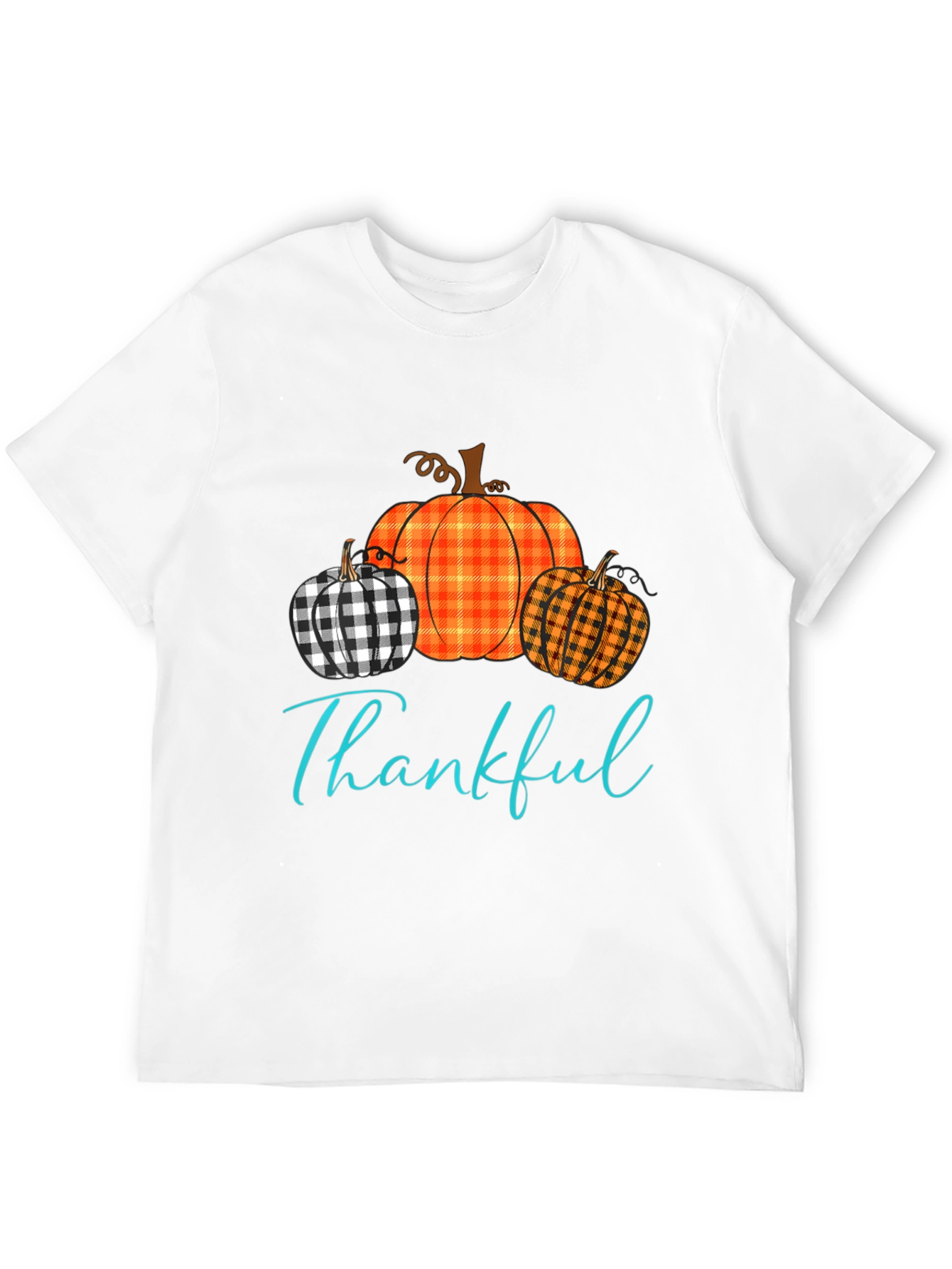 Thankful Pumpkin Plaid T-Shirt