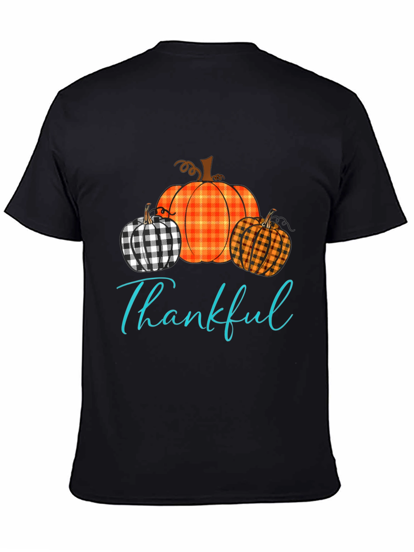 Thankful Pumpkin Plaid T-Shirt