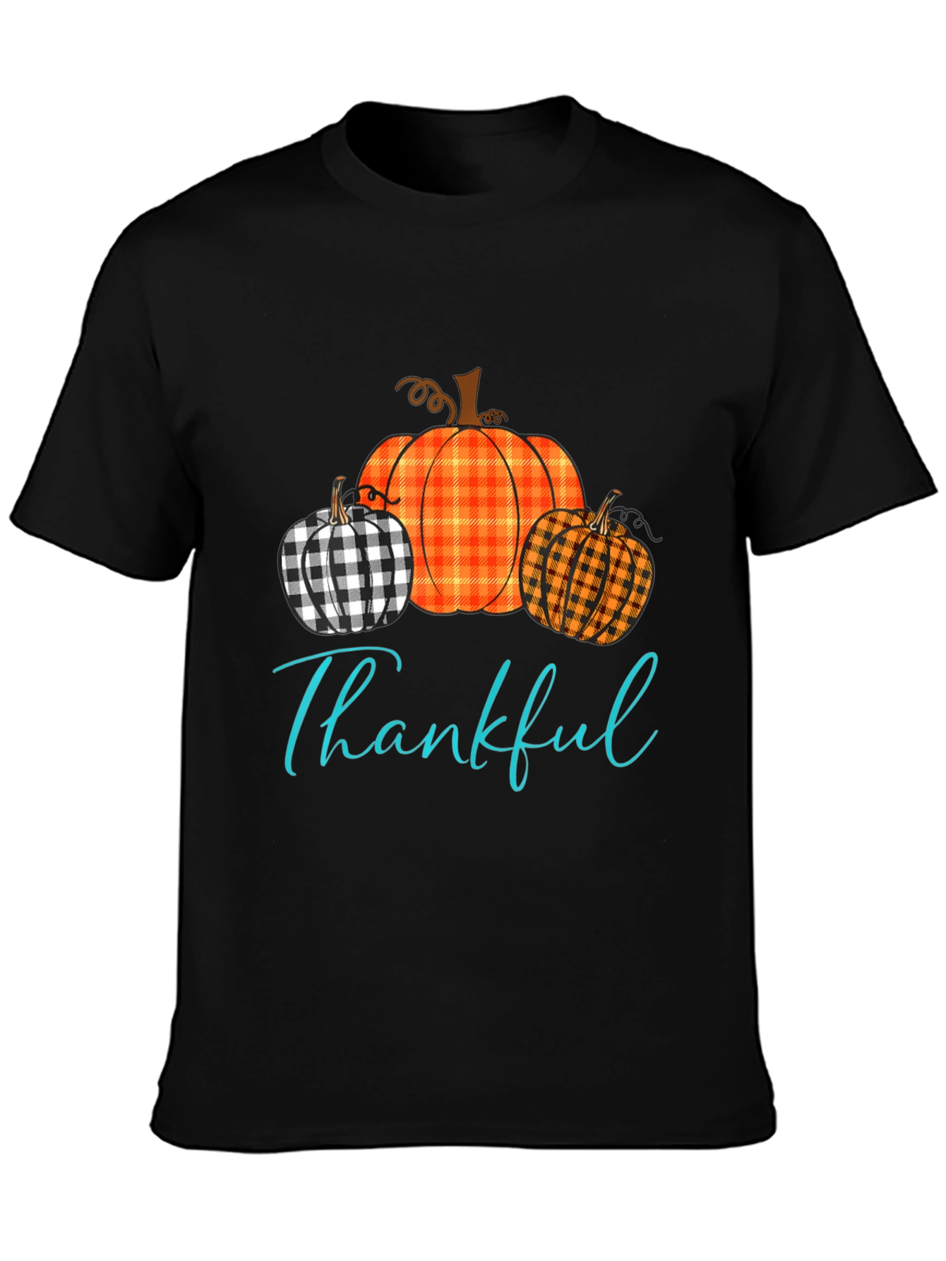 Thankful Pumpkin Plaid T-Shirt