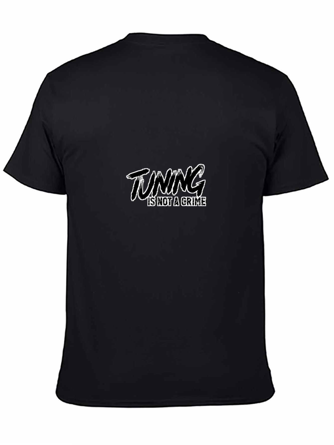 Tuning Is Not A Crime Black Graphic Tee