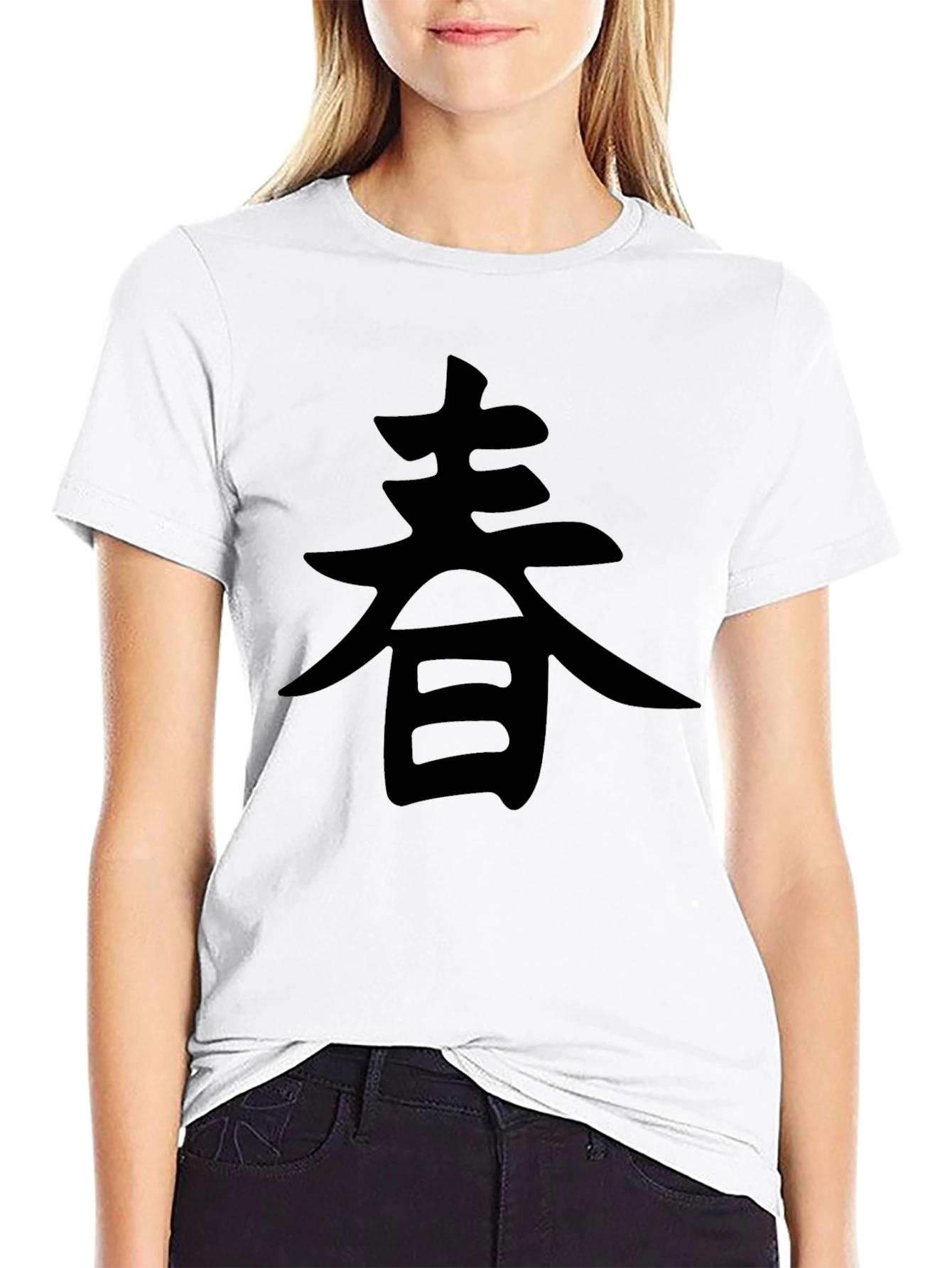 Spring Kanji T-Shirt - Black Graphic Tee