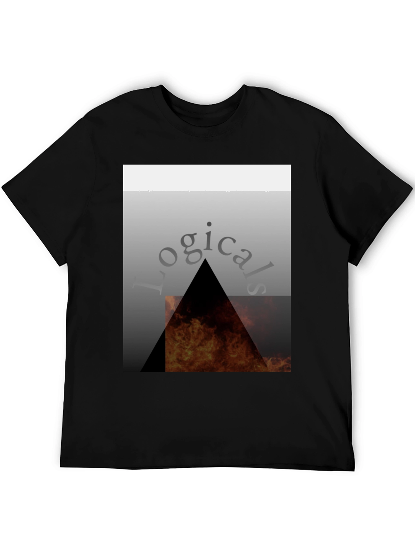Logical Fire Triangle Graphic T-Shirt