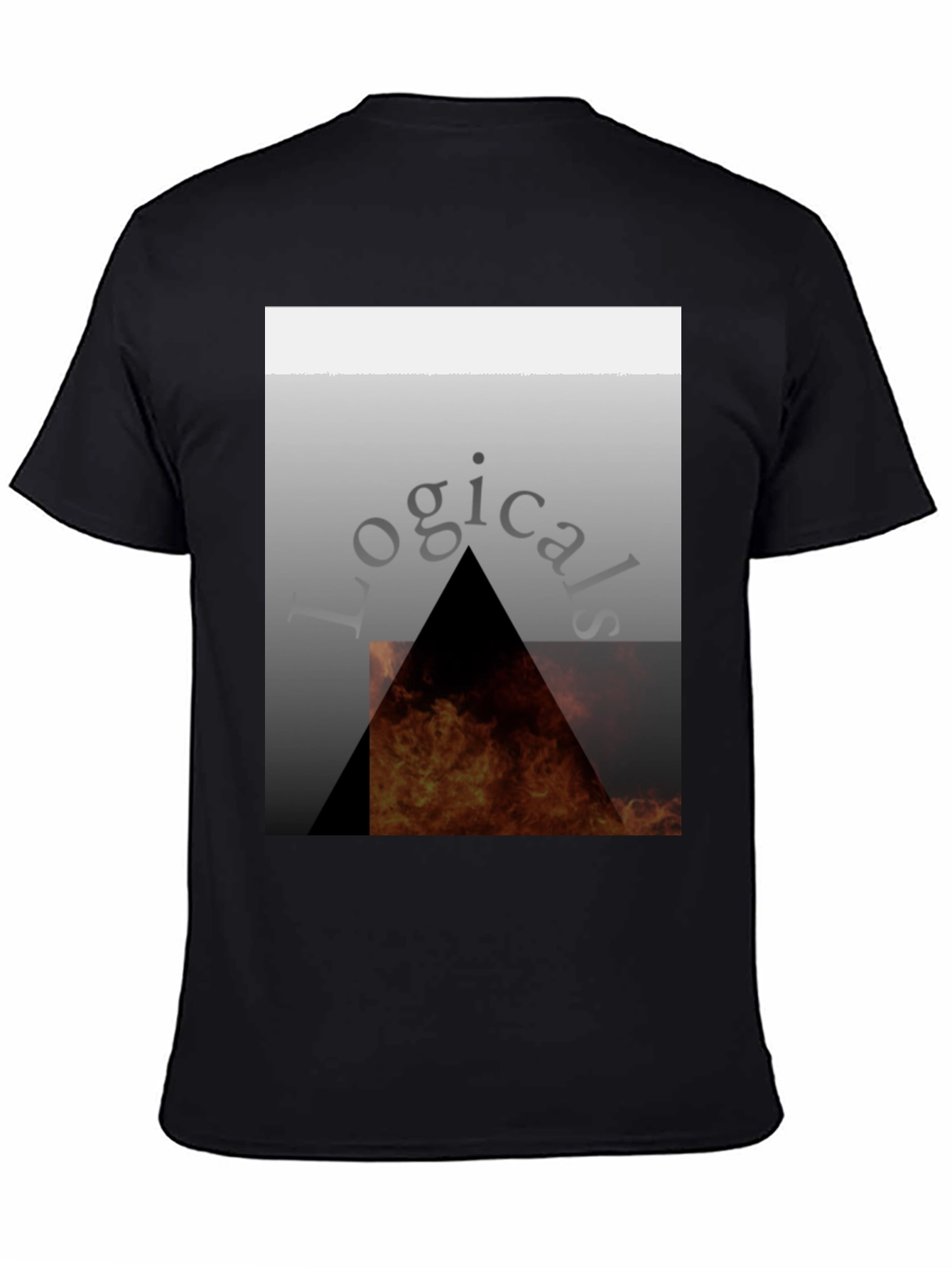 Logical Fire Triangle Graphic T-Shirt