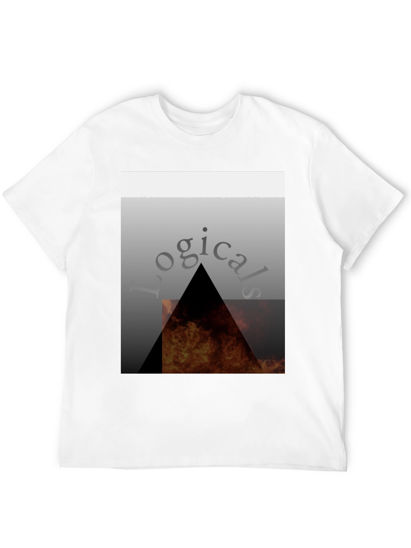 Logical Fire Triangle Graphic T-Shirt
