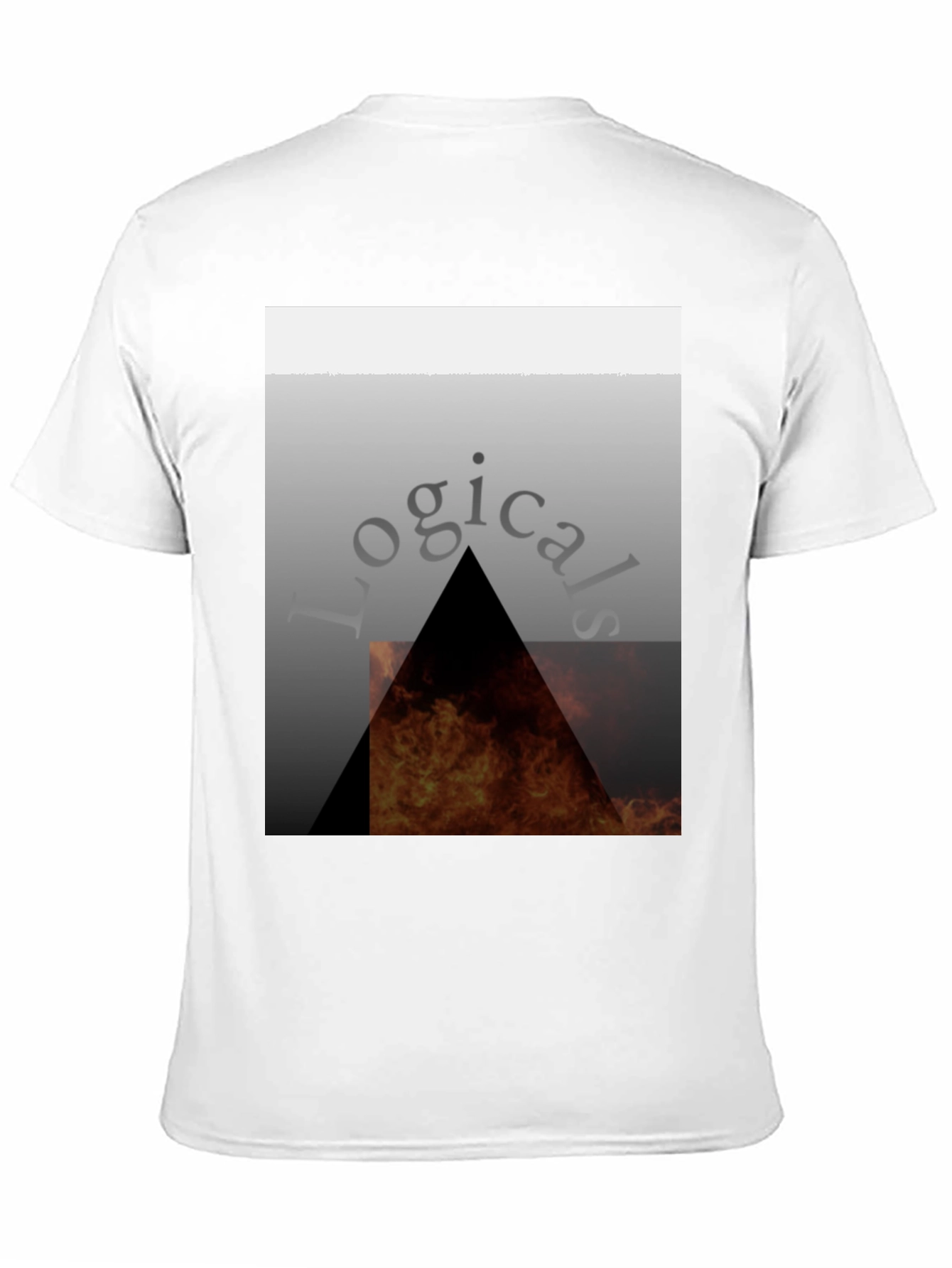 Logical Fire Triangle Graphic T-Shirt