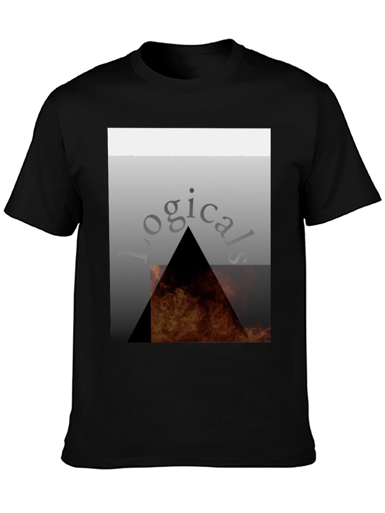 Logical Fire Triangle Graphic T-Shirt