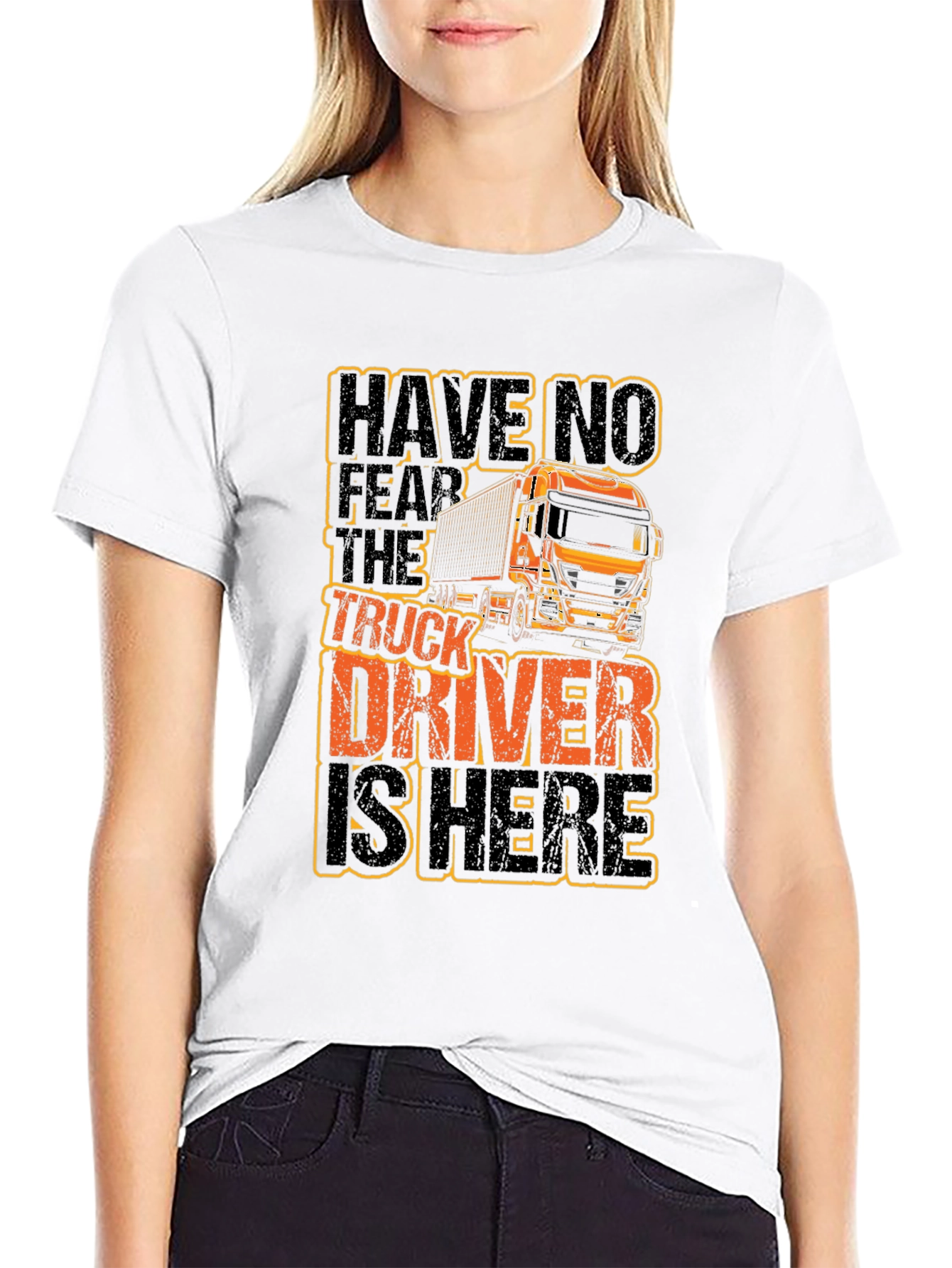 Truck Driver Graphic T-Shirt - Black Cotton Tee