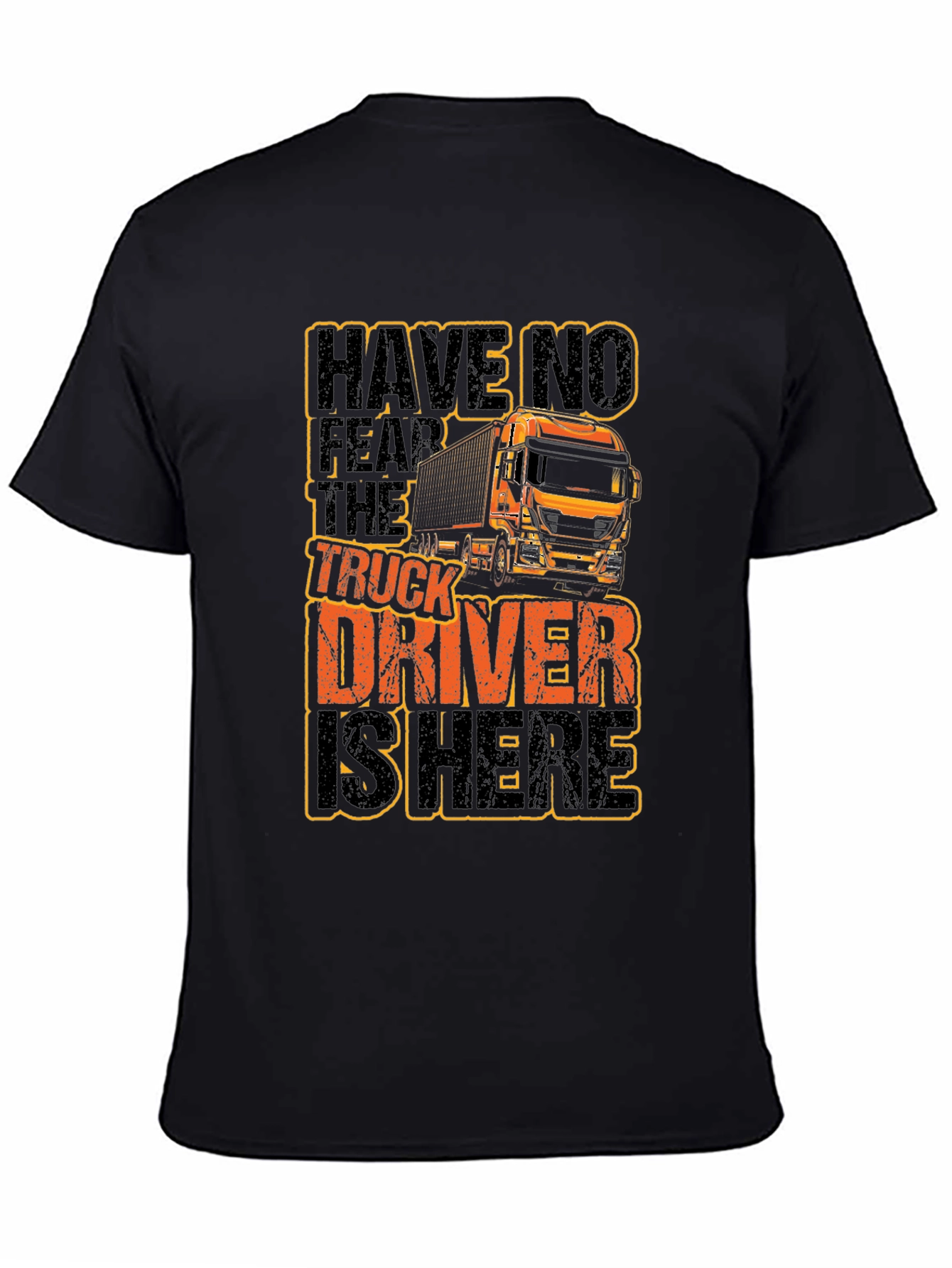 Truck Driver Graphic T-Shirt - Black Cotton Tee