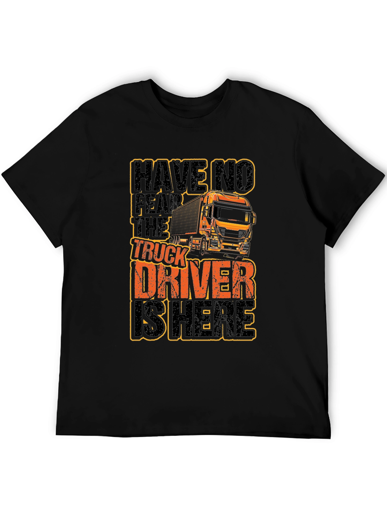 Truck Driver Graphic T-Shirt - Black Cotton Tee