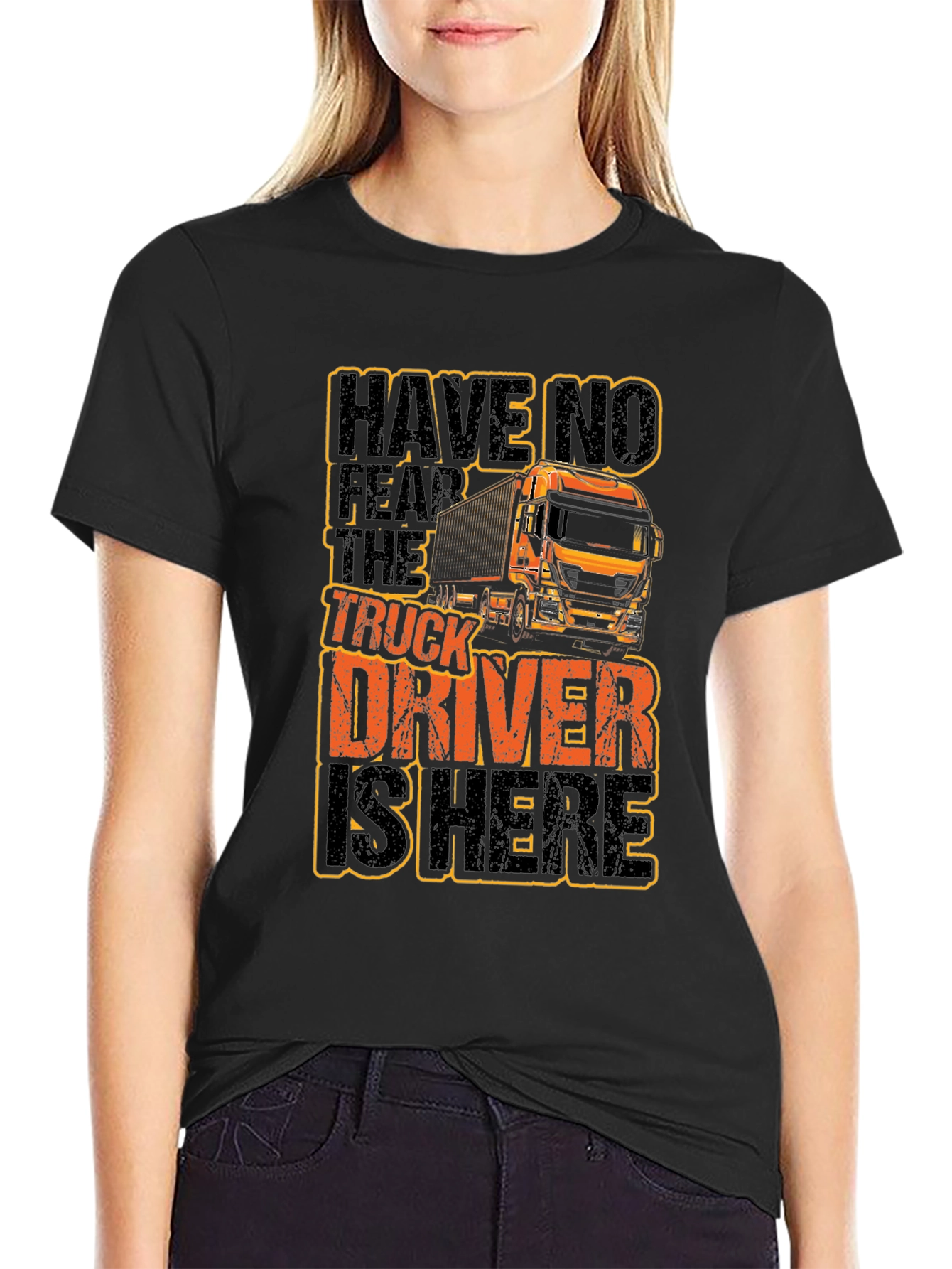 Truck Driver Graphic T-Shirt - Black Cotton Tee