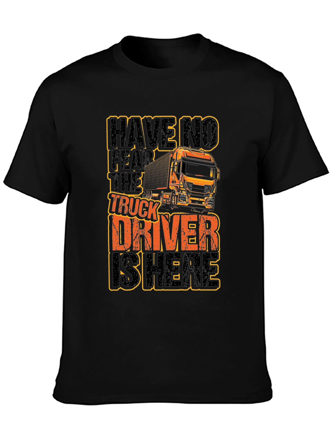 Truck Driver Graphic T-Shirt - Black Cotton Tee
