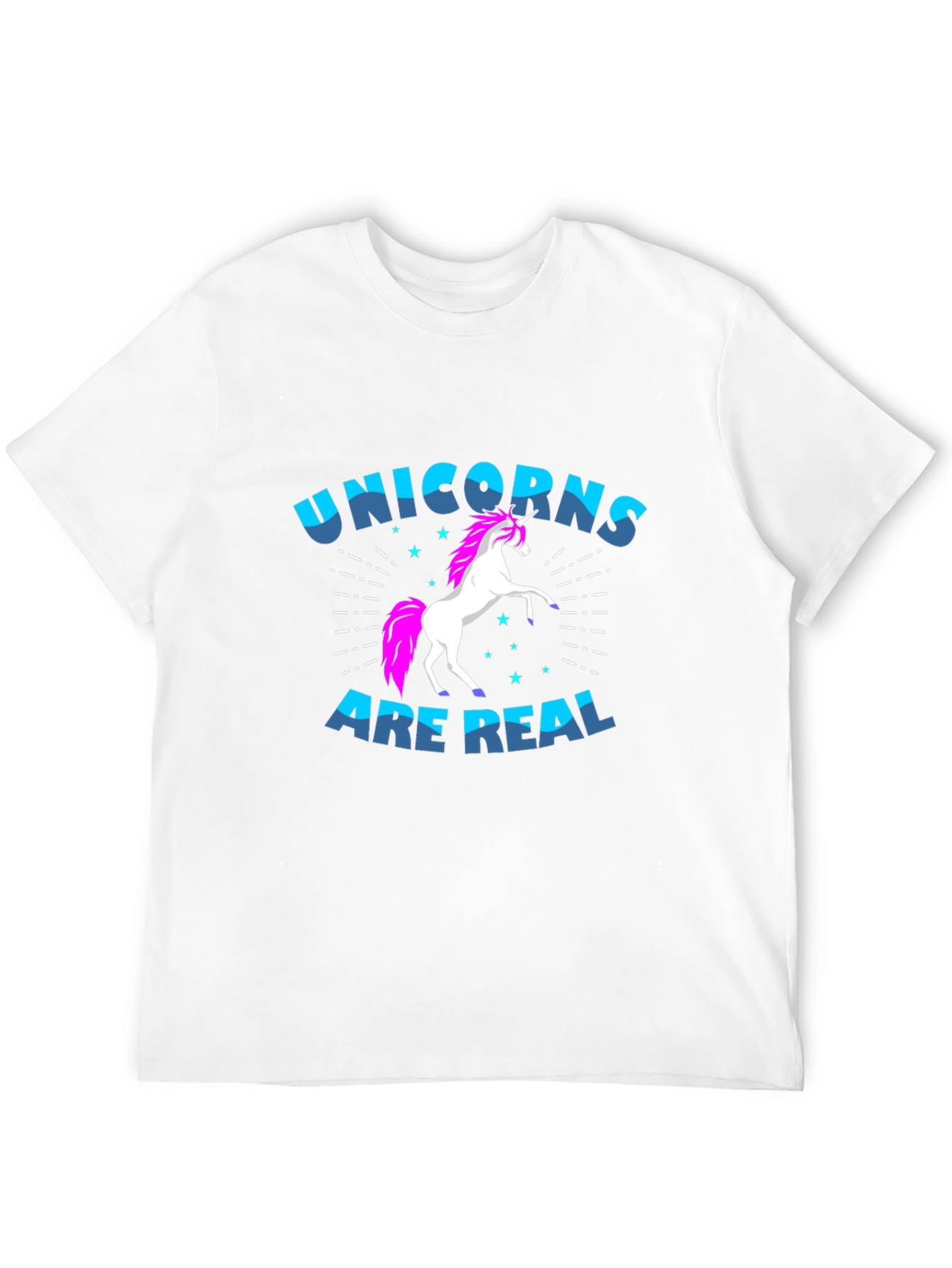 Unicorns Are Real Black Graphic T-Shirt
