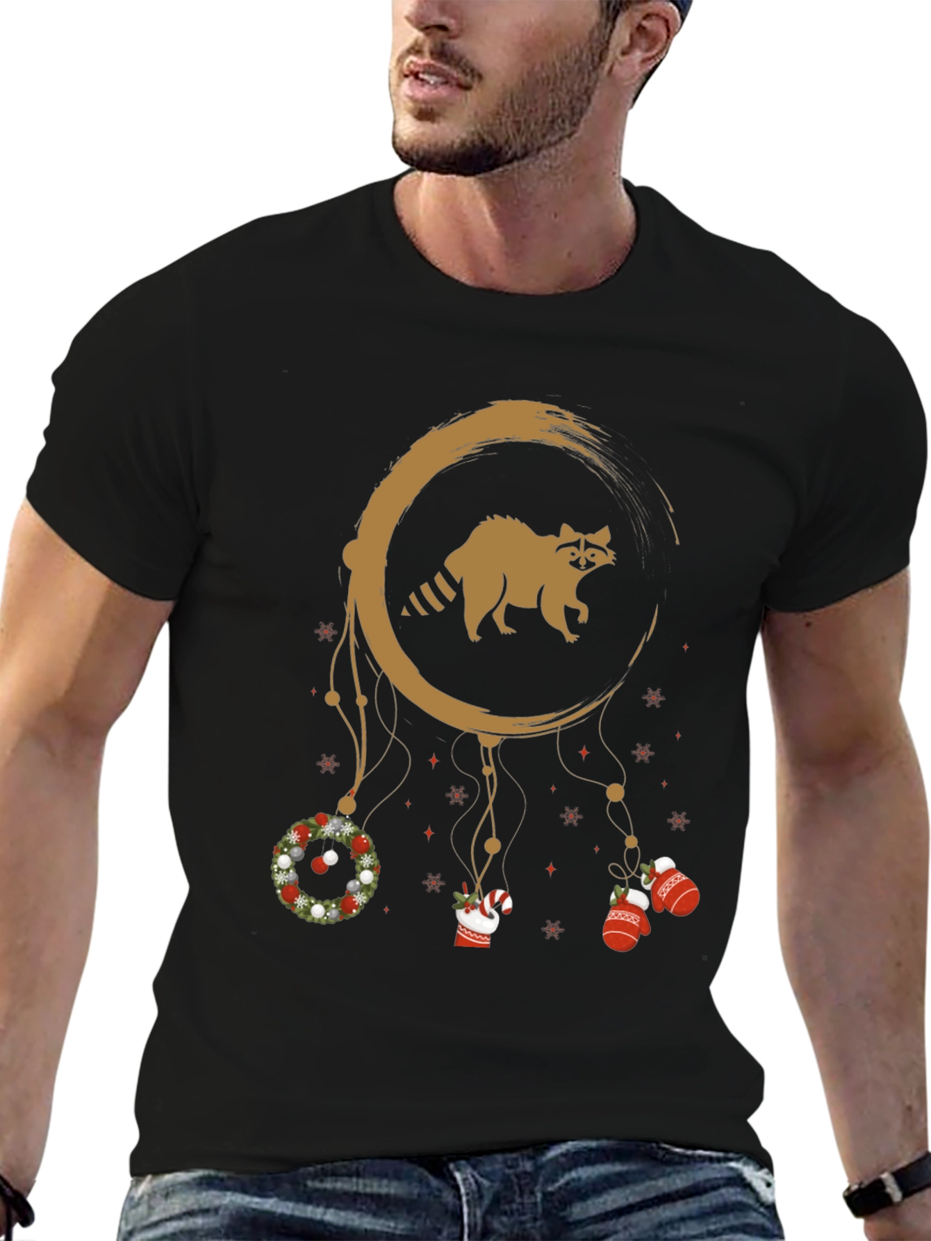Raccoon Christmas Dreamcatcher T-Shirt
