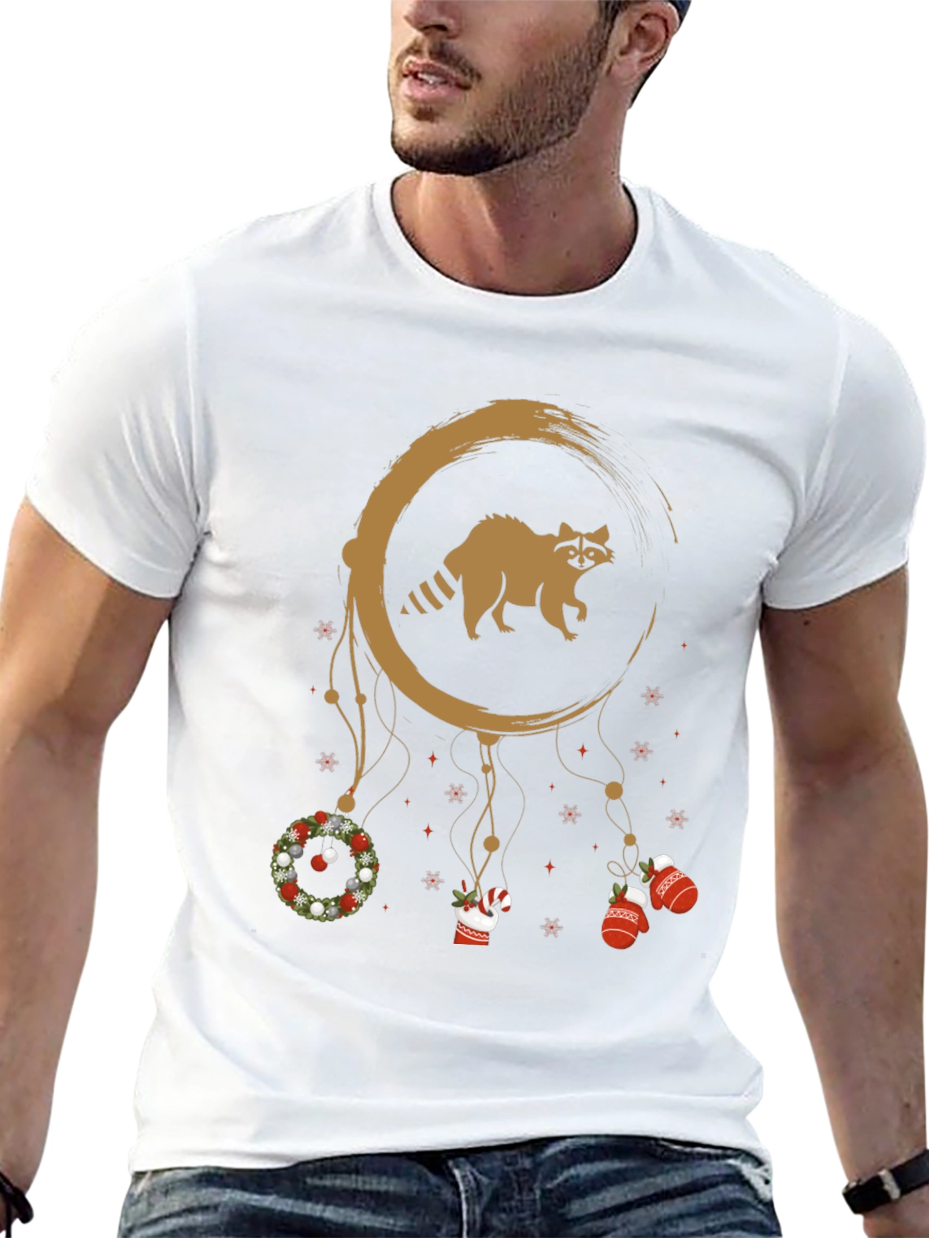 Raccoon Christmas Dreamcatcher T-Shirt