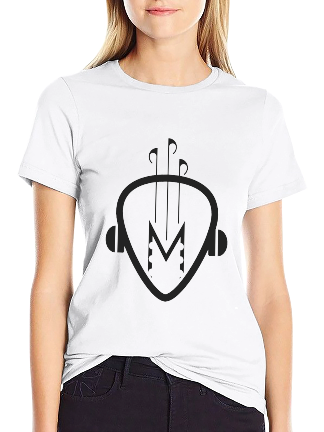 Music Lovers Black Graphic Tee