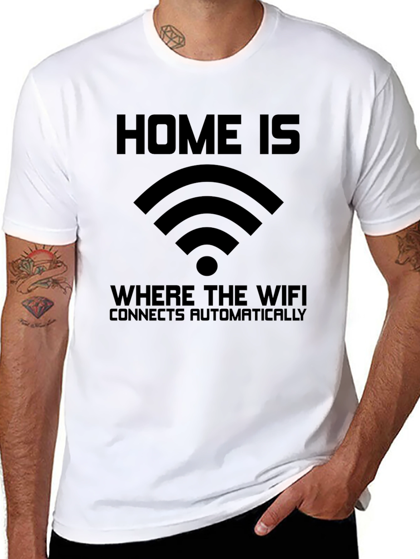 Home is Where WiFi T-Shirt - Connects Automatically