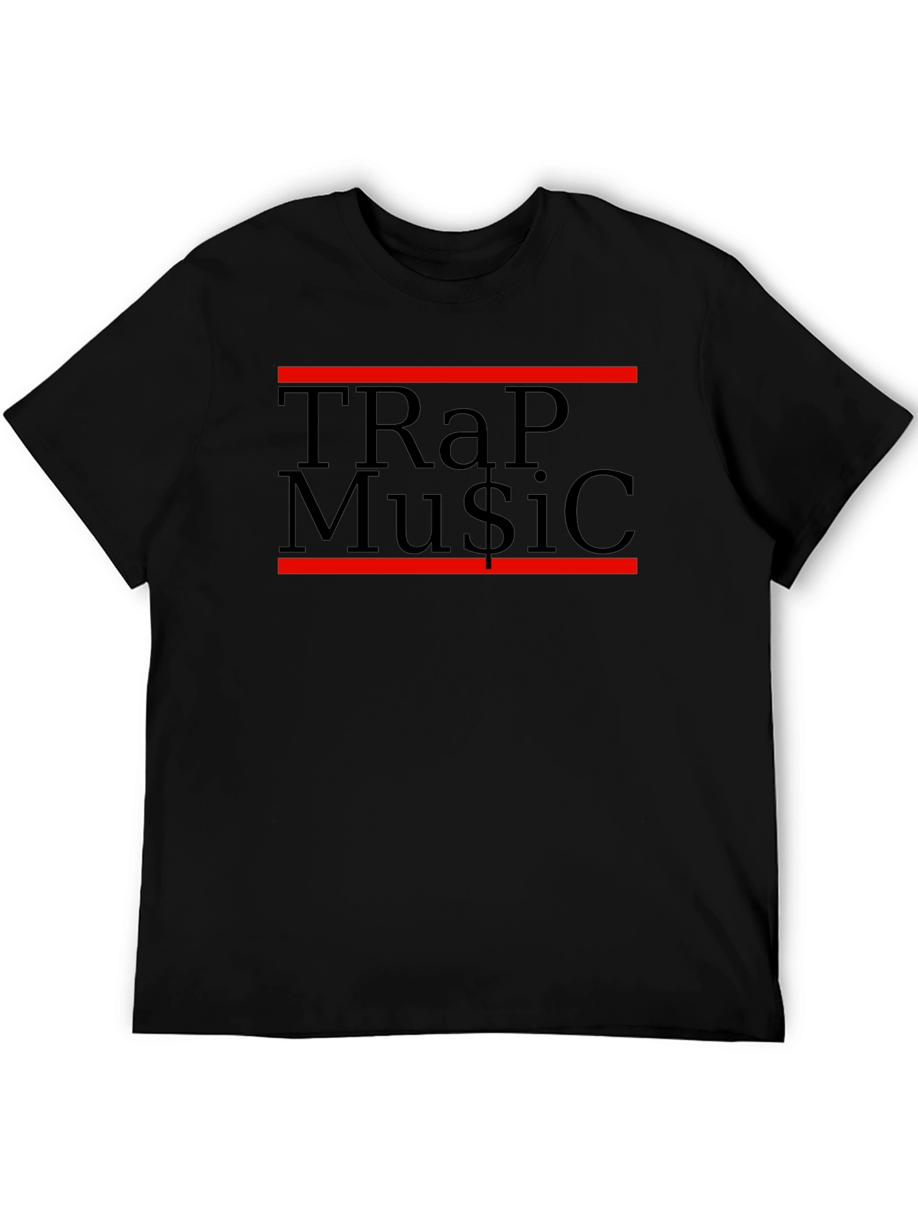 TRap Mu$ic Black Graphic Tee