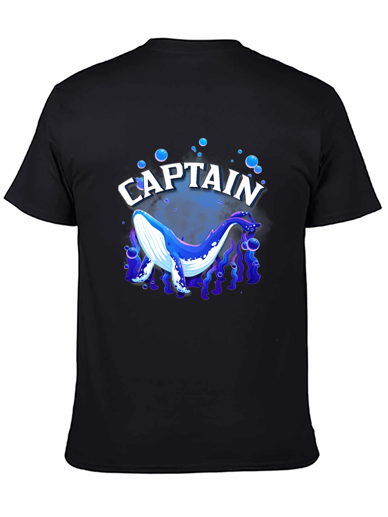Captain Whale Graphic Tee - Black