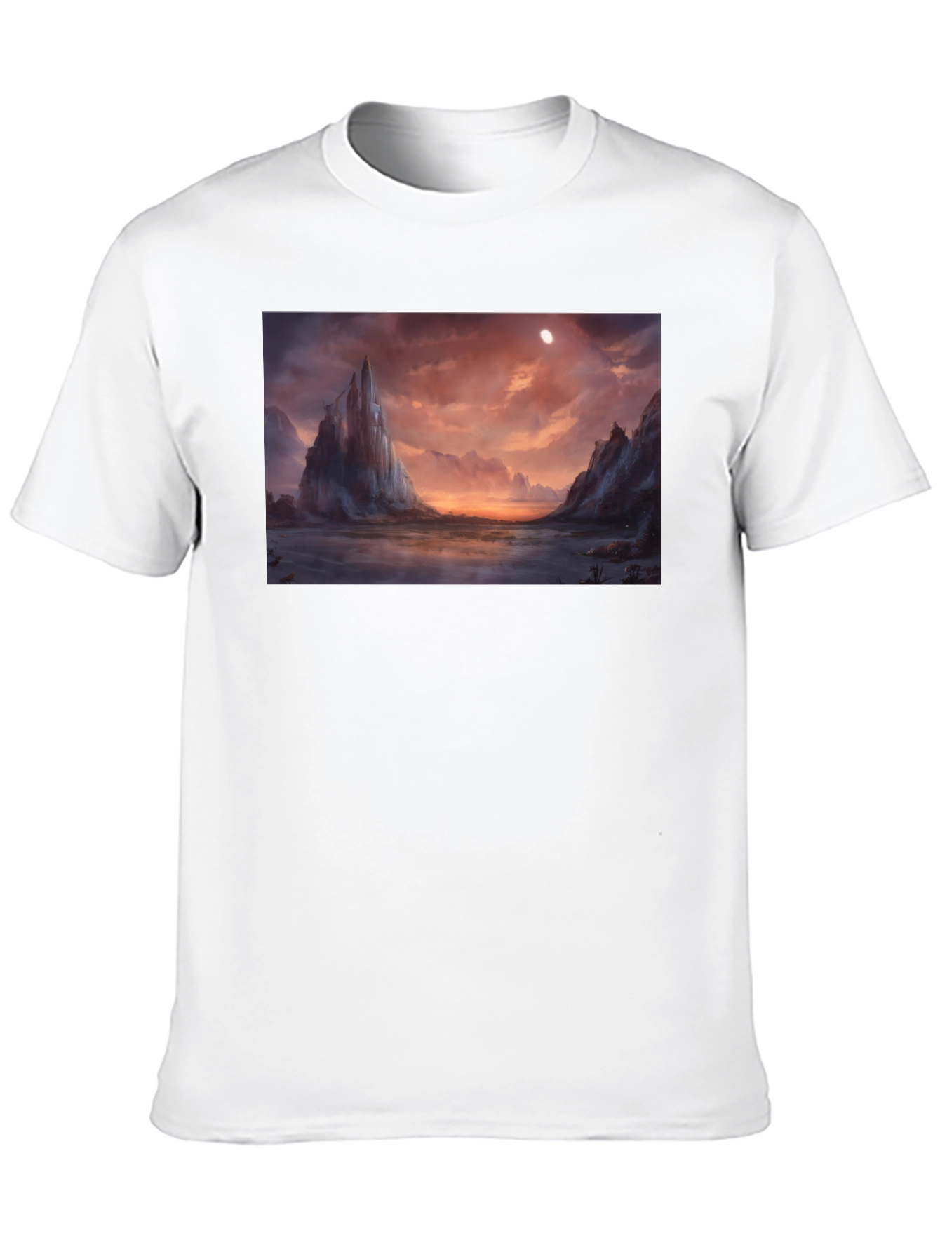 Fantasy Landscape Graphic Tee - Black