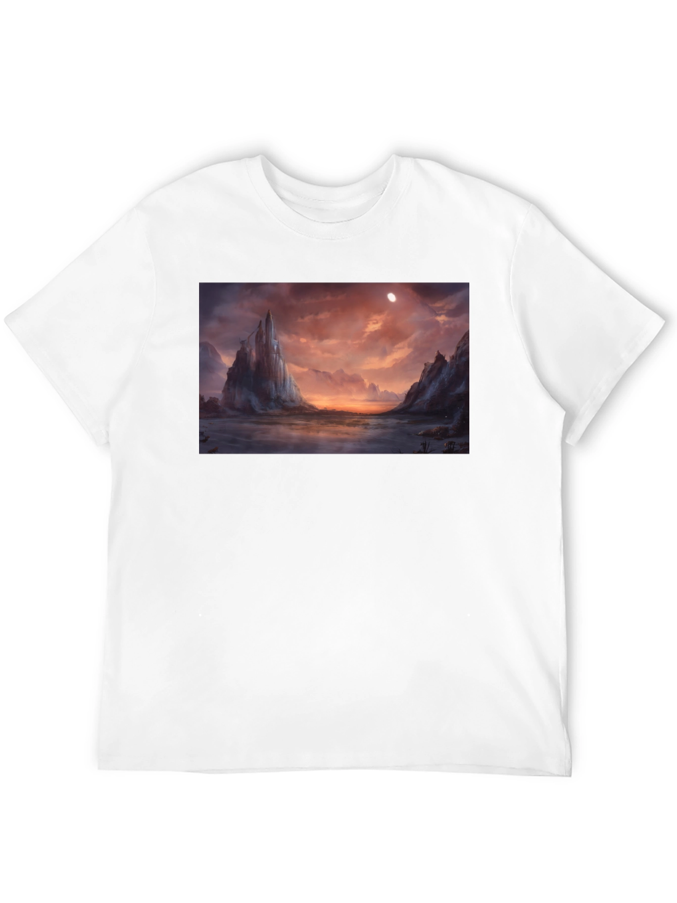 Fantasy Landscape Graphic Tee - Black