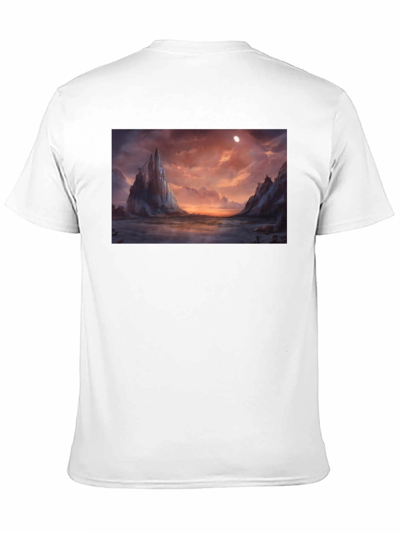 Fantasy Landscape Graphic Tee - Black