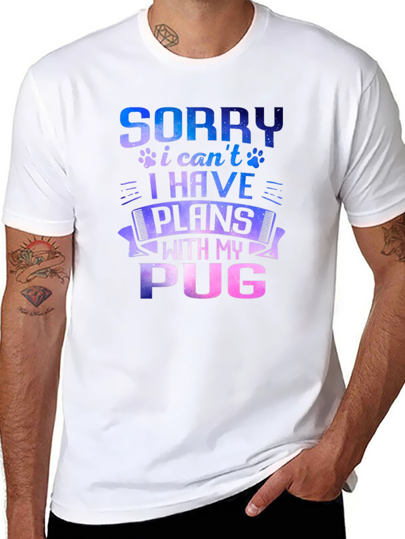 Pug Plans Graphic T-Shirt