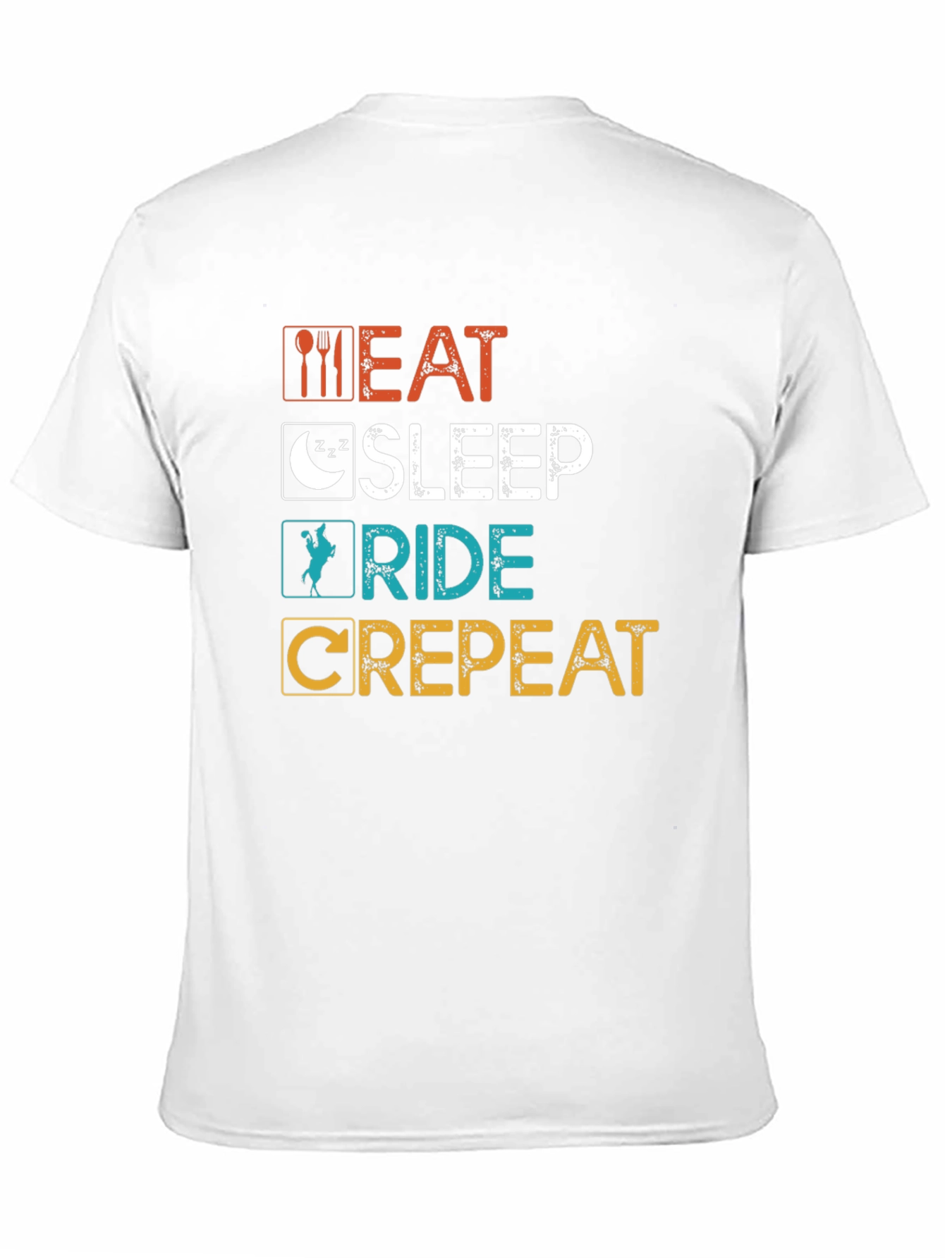 Eat Sleep Ride Crepeat Black T-Shirt
