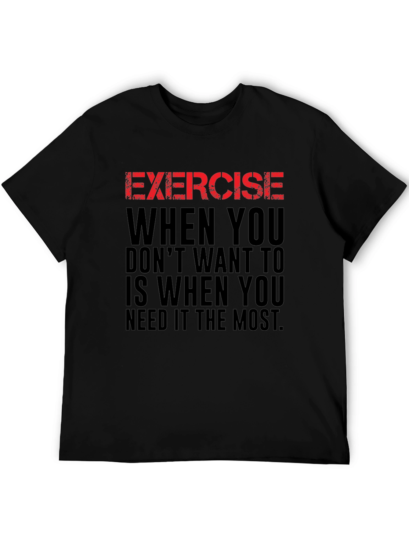 Motivational Exercise T-Shirt Workout Gym Fitness Tee