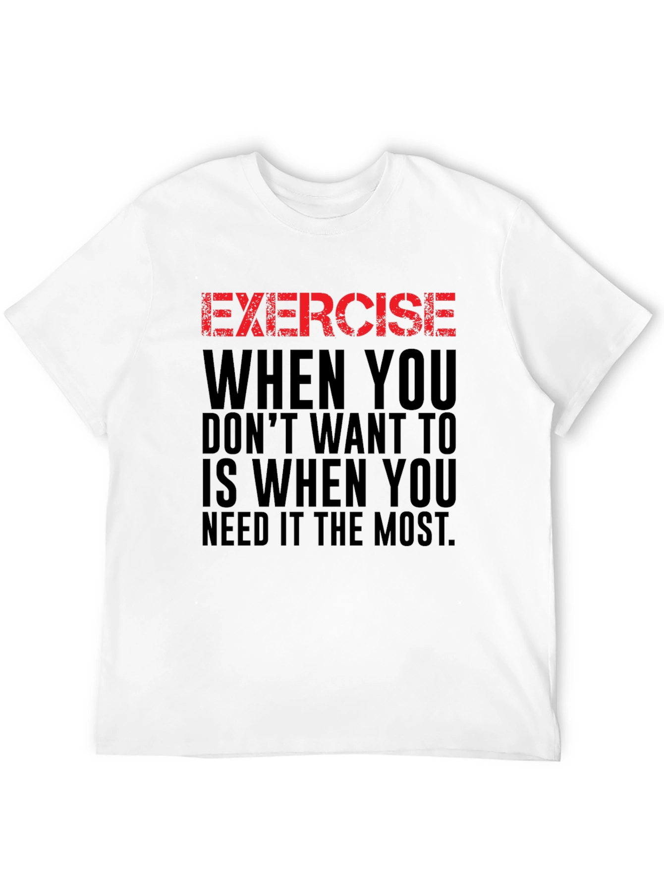 Motivational Exercise T-Shirt Workout Gym Fitness Tee