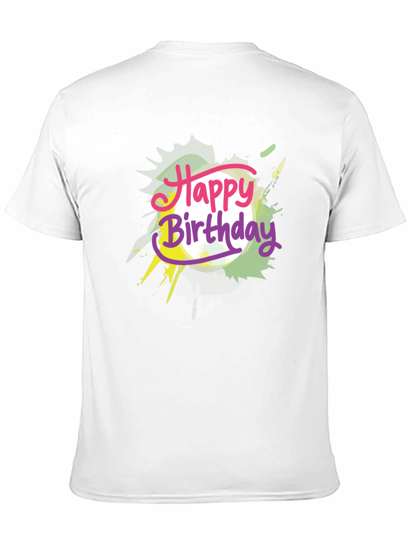 Happy Birthday Graphic Tee - Black Cotton T-Shirt