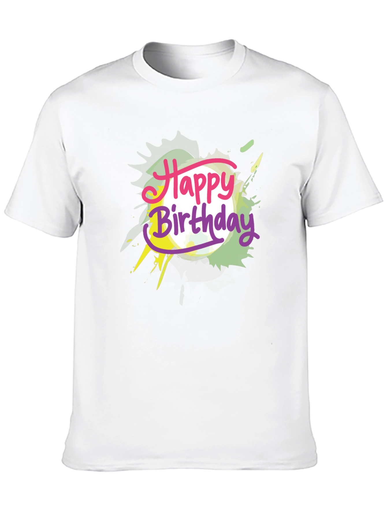 Happy Birthday Graphic Tee - Black Cotton T-Shirt