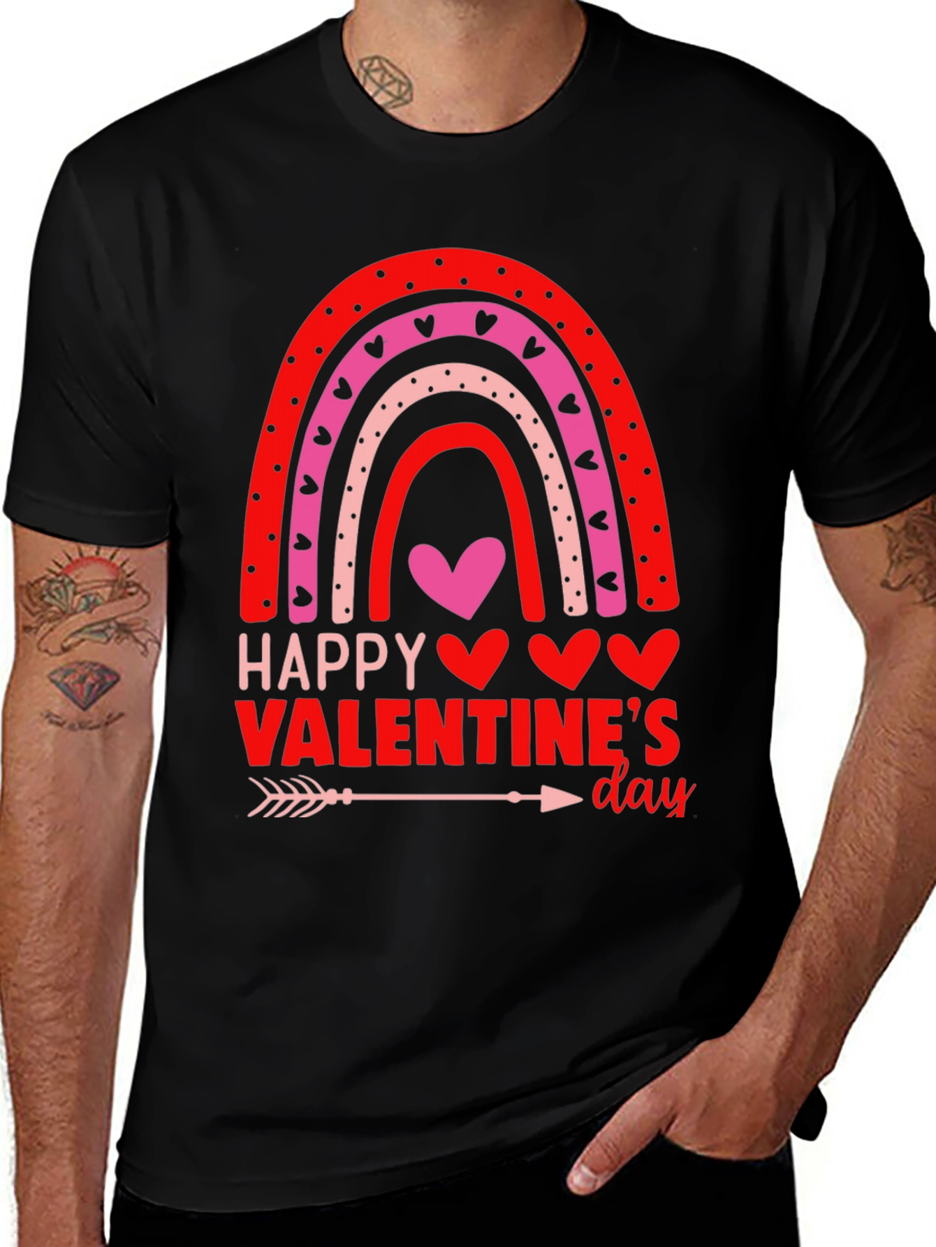 Happy Valentines Day Rainbow Heart T-Shirt