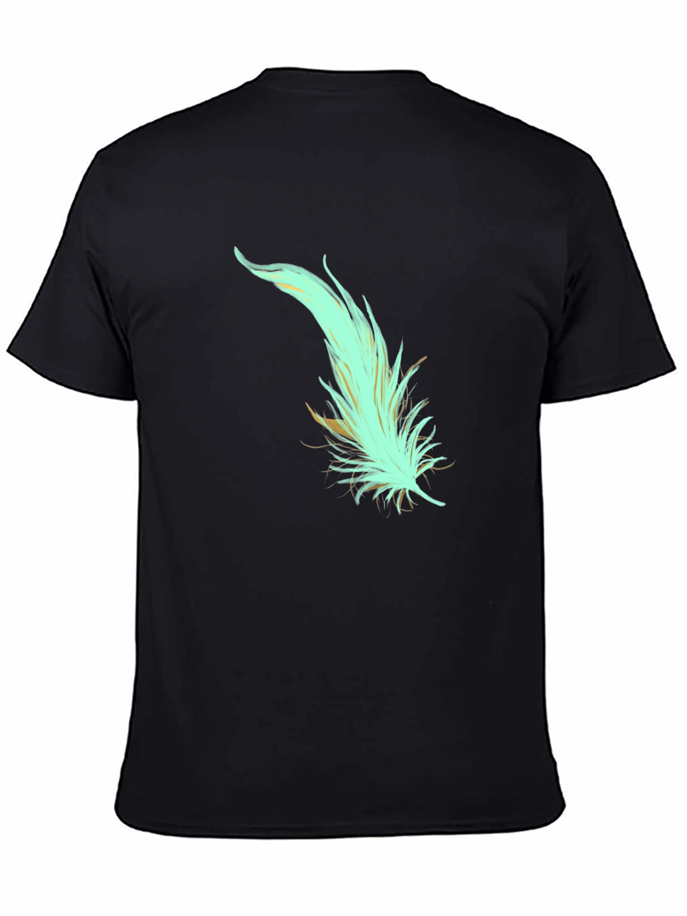Feather Graphic Tee - Soft Cotton Blend Stylish Design