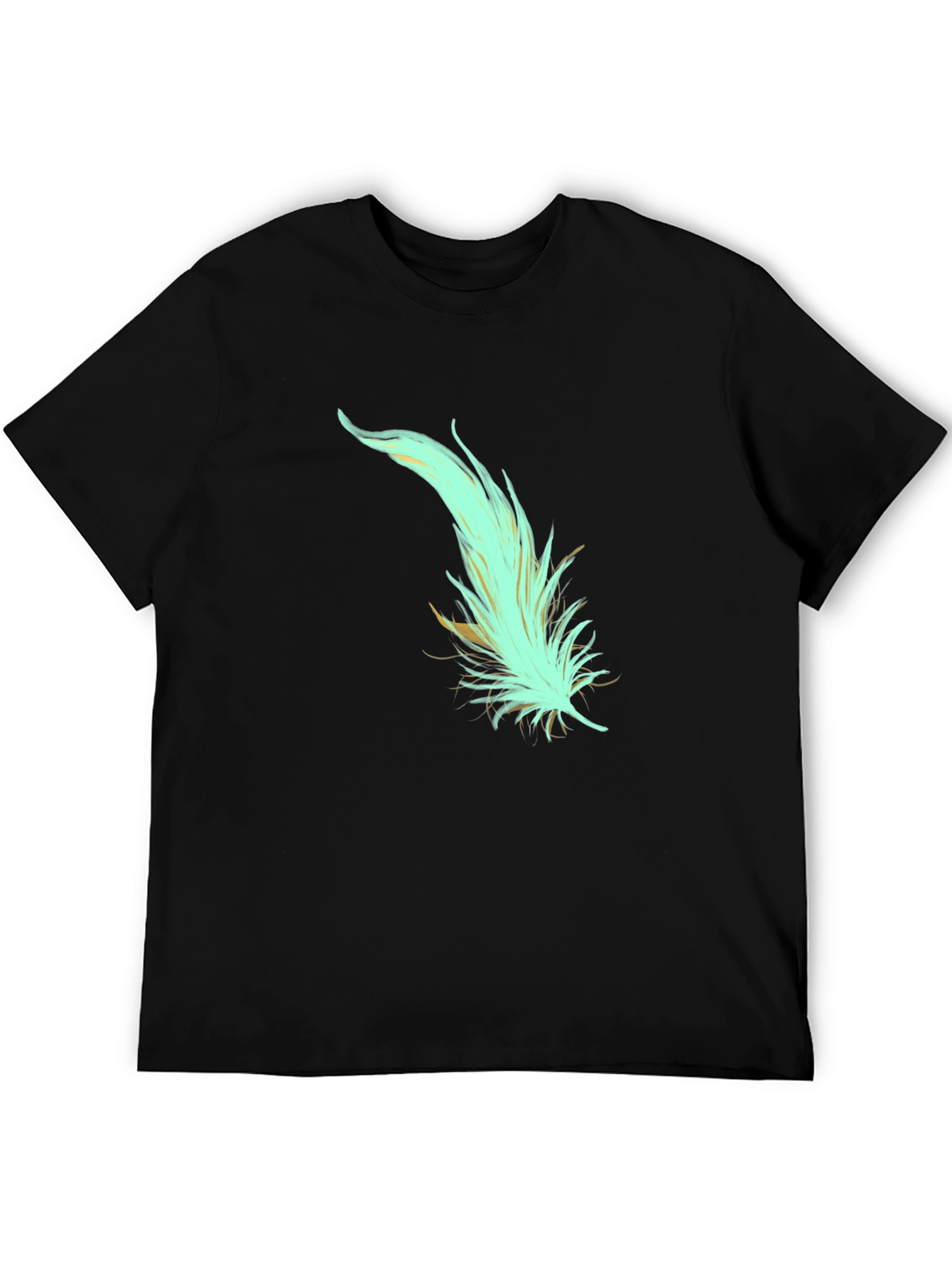 Feather Graphic Tee - Soft Cotton Blend Stylish Design
