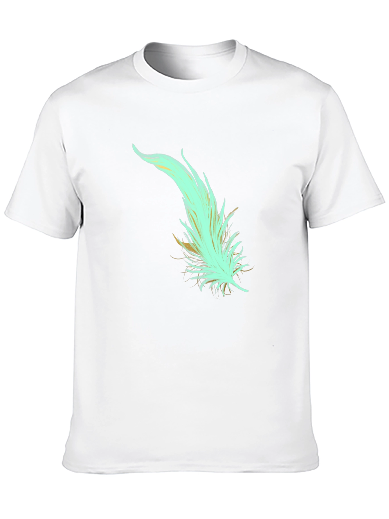 Feather Graphic Tee - Soft Cotton Blend Stylish Design